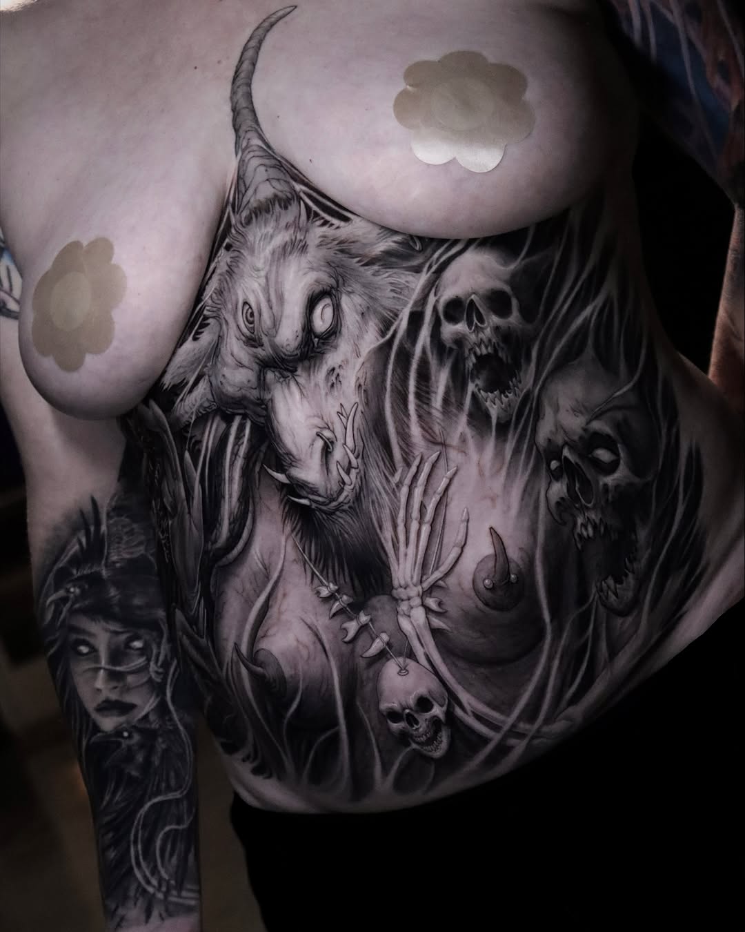 Tattoo by @josecruzart — dark_realism, black_and_grey