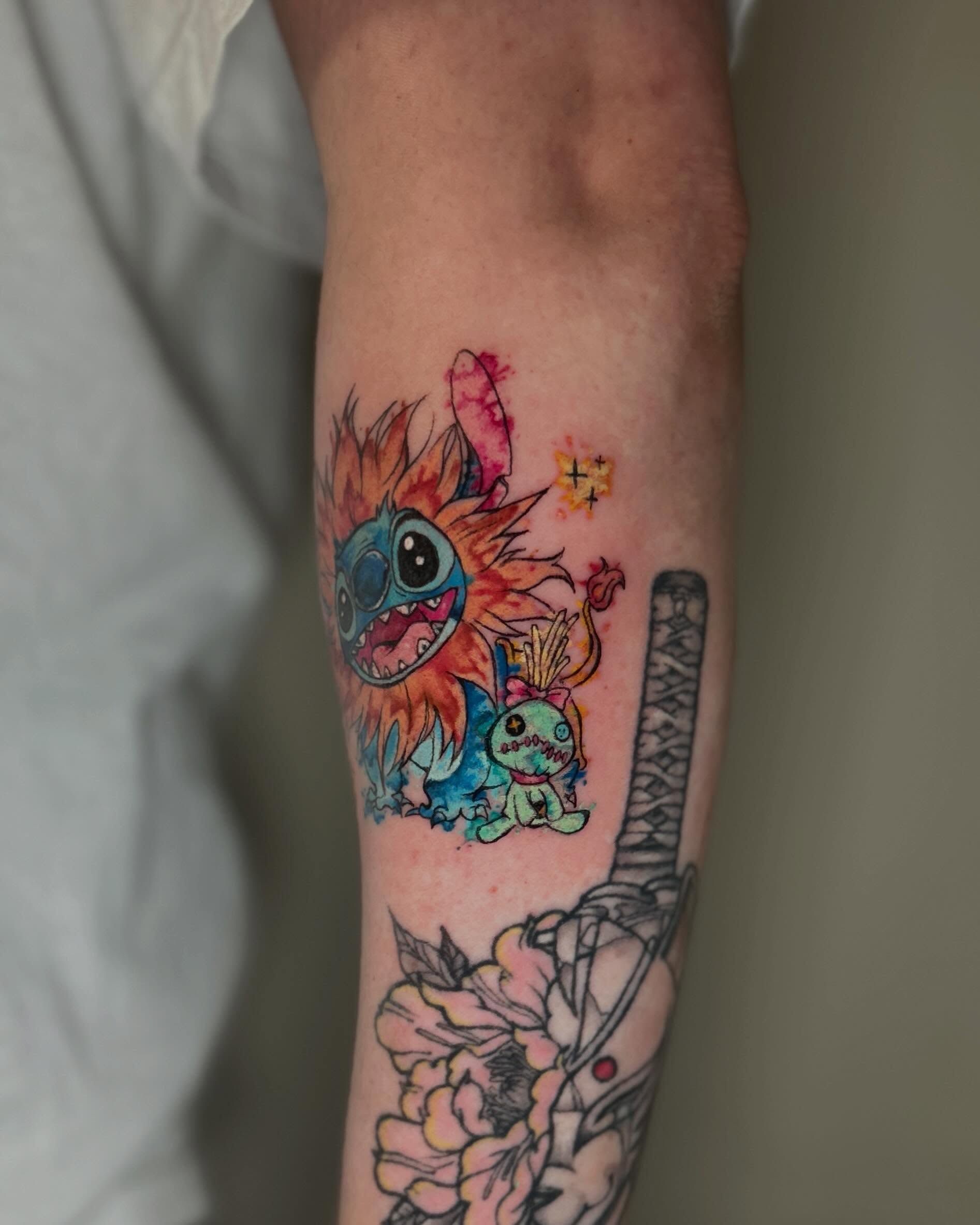 Tattoo by @alleytatts_ — watercolor, anime