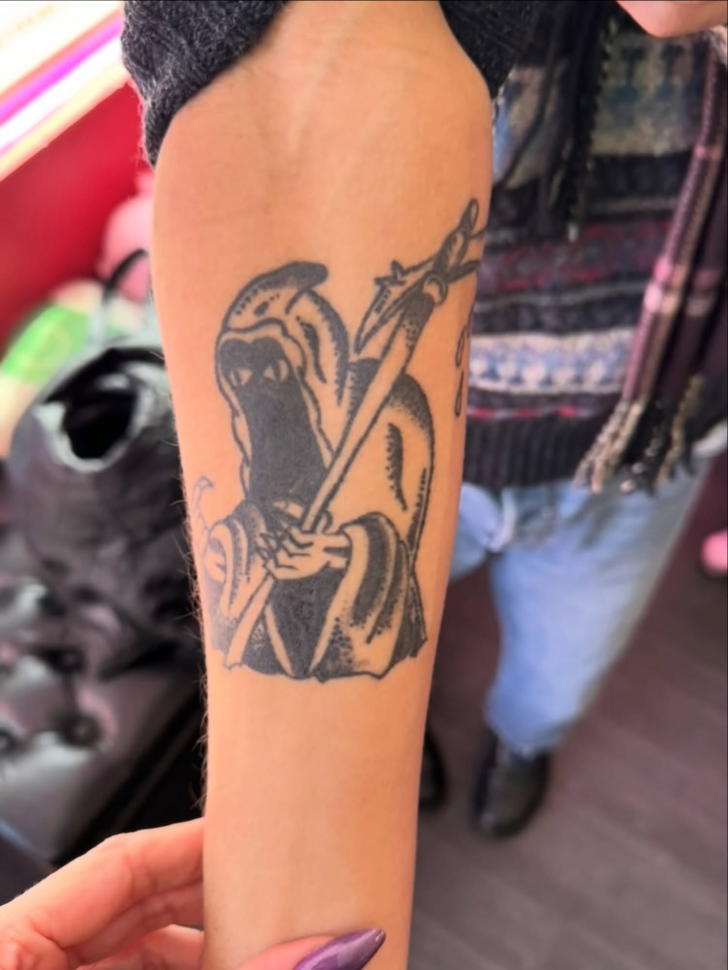 Tattoo by @roach__b — black_and_grey