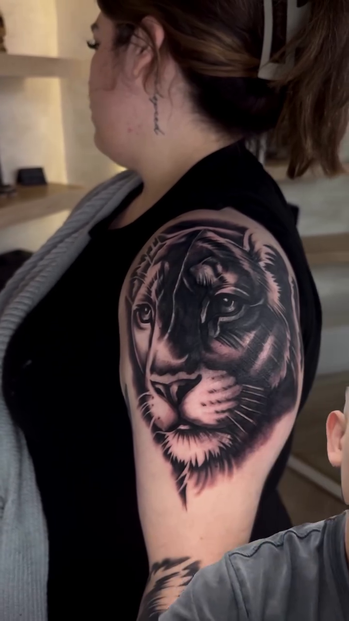 Tattoo by @ghostinkzz β realism, black_and_grey