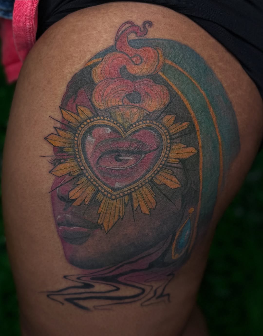 Tattoo by @godqueenkairoh — realism, trash_polka