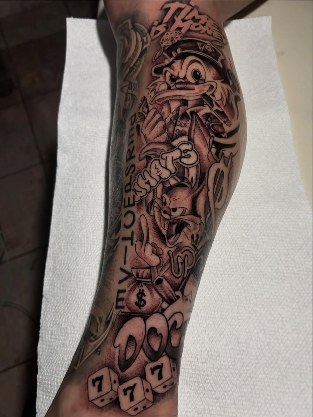Realism tattoo on the forearm by Marky