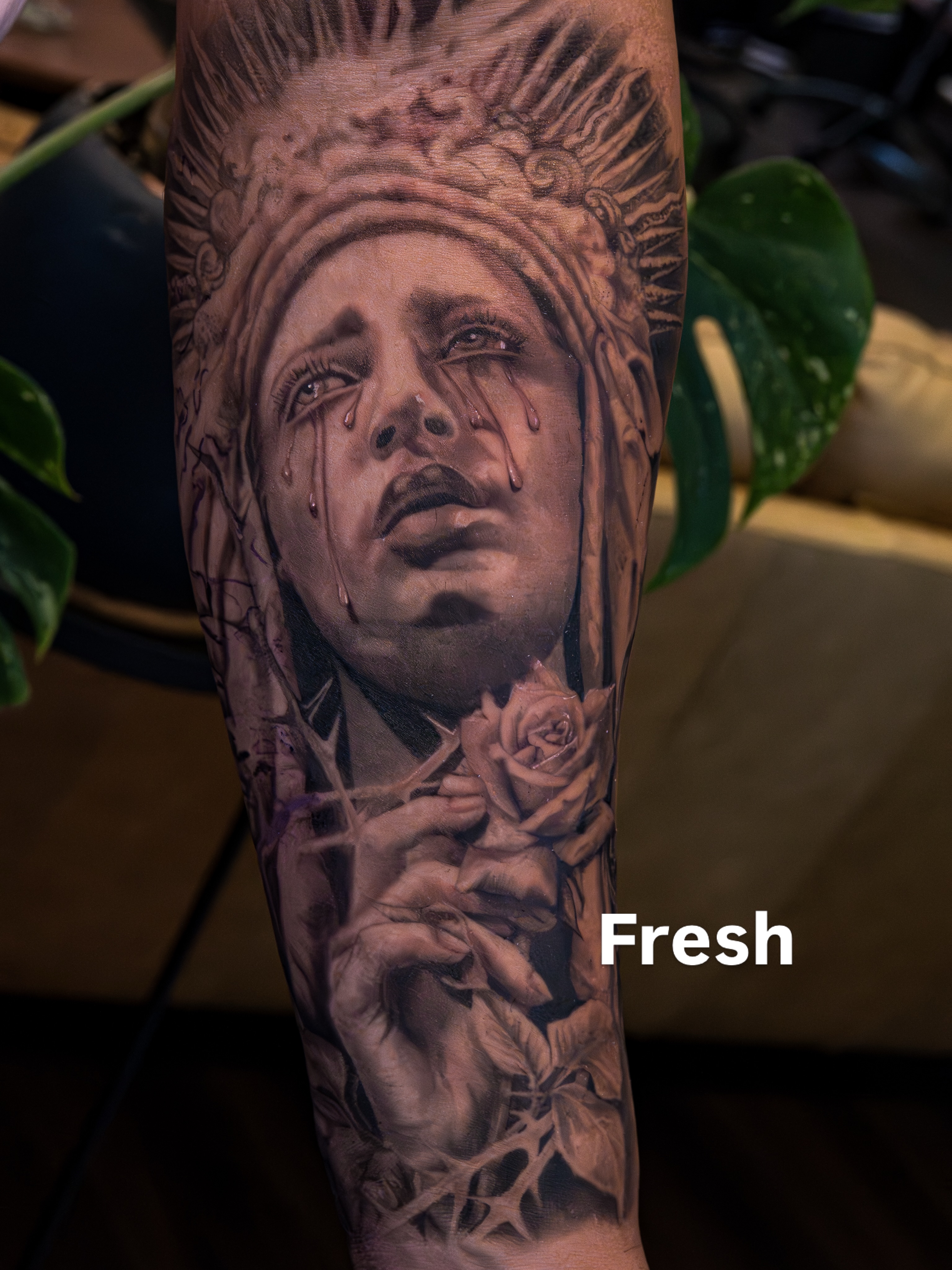 Tattoo by @le_gaucher_tatouage — realism, black_and_grey