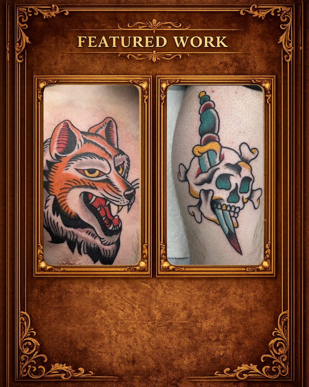 Fox American traditional tattoo on the forearm by Casey Lewis - Tattoo Artist, Cleveland Ohio
