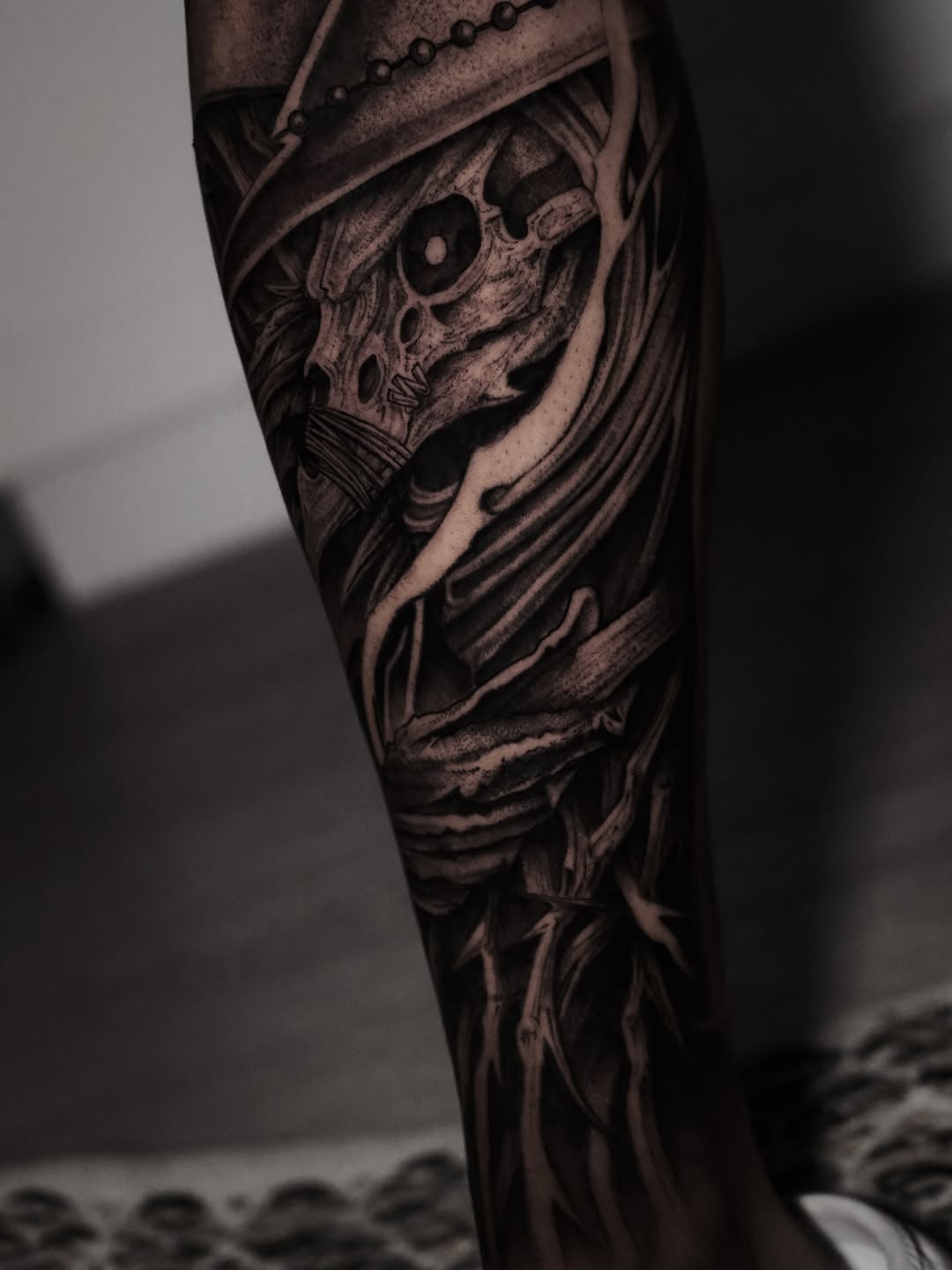 Tattoo by @tattooxklo โ black_and_grey, realism