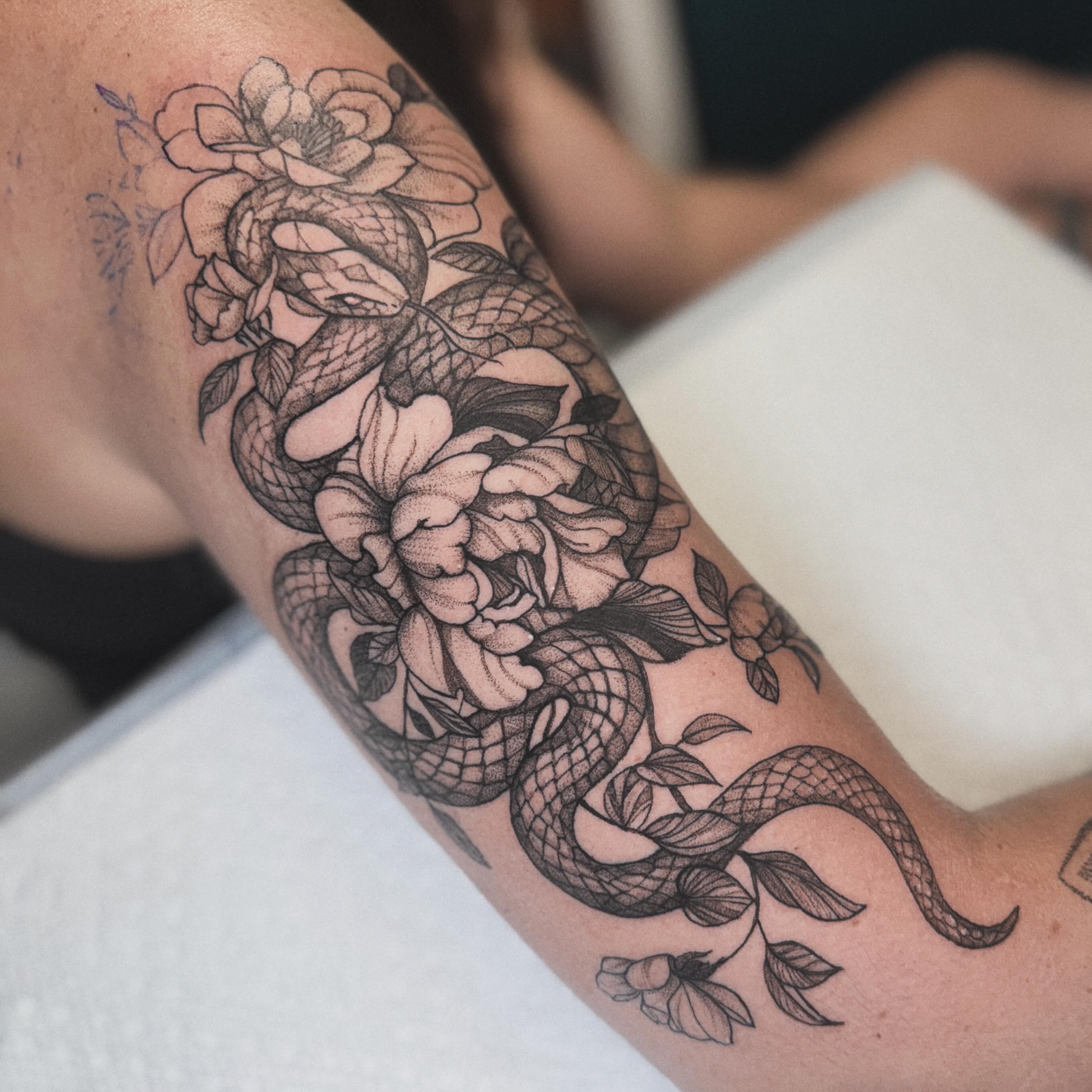Tattoo by @ajollytattoo — black_and_grey, ornamental