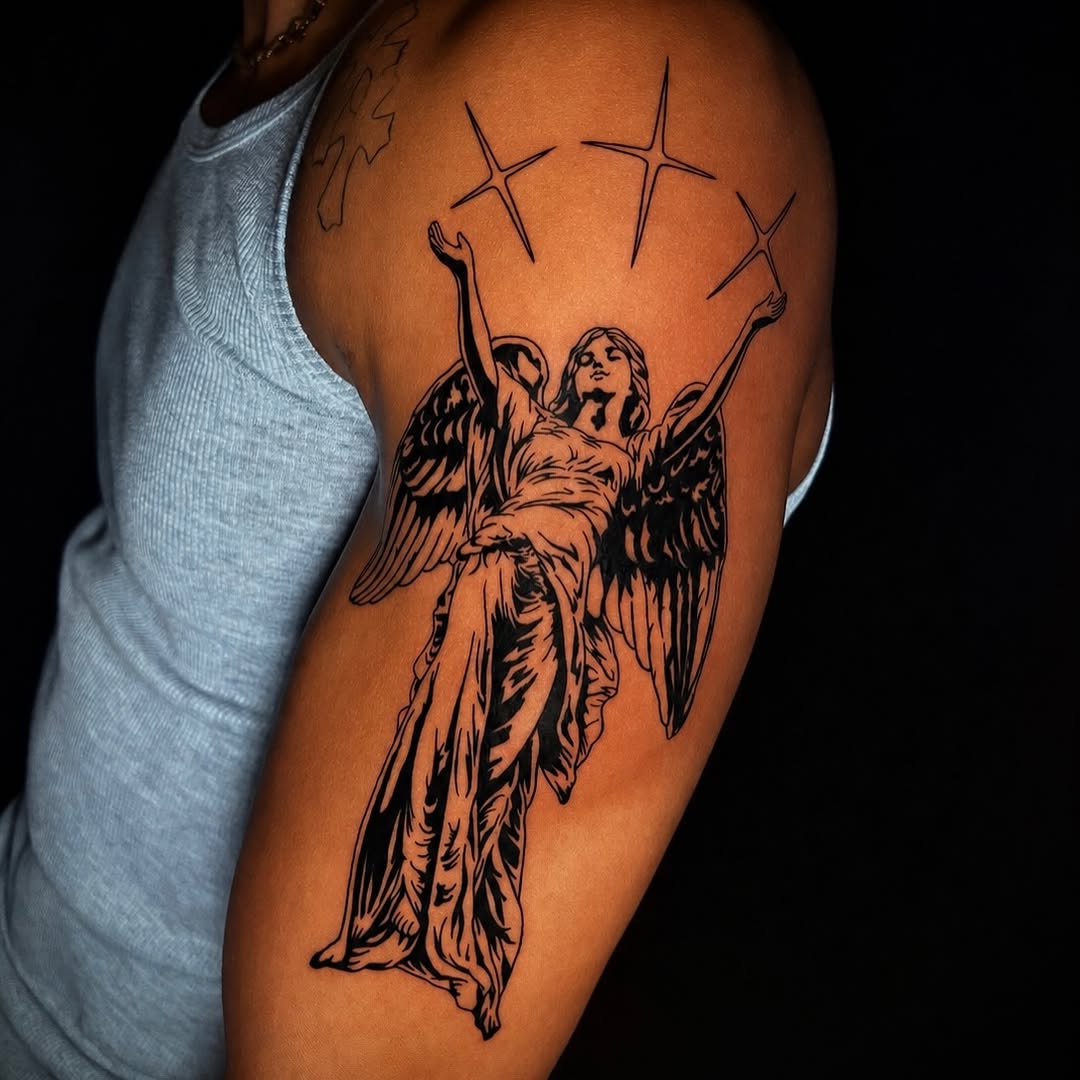 Tattoo by @tattoosbymarcy — blackwork, realism