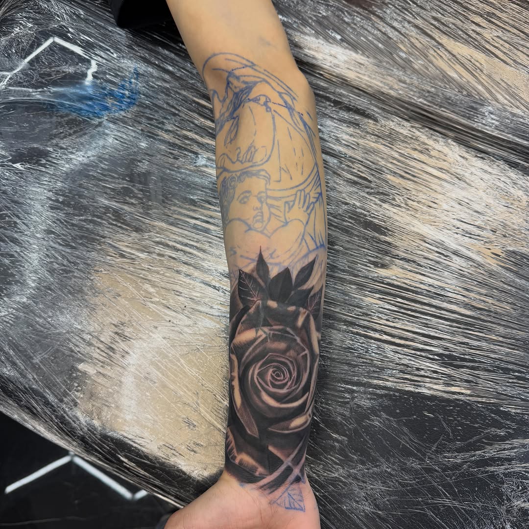 Tattoo by @marky_chavez โ realism, black_and_grey
