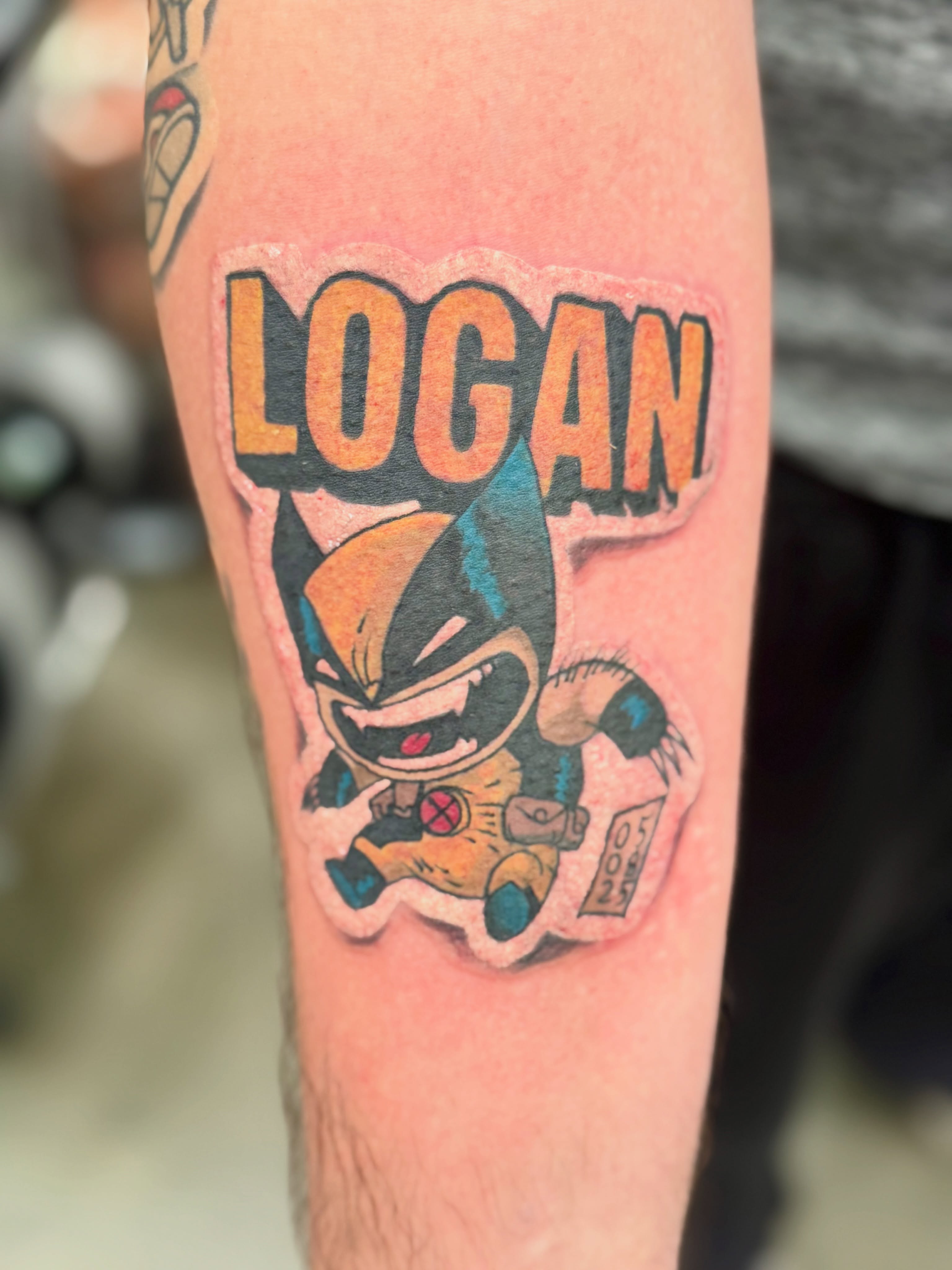 Wolverine character new school tattoo on the forearm by Michael James, Bronx, New York