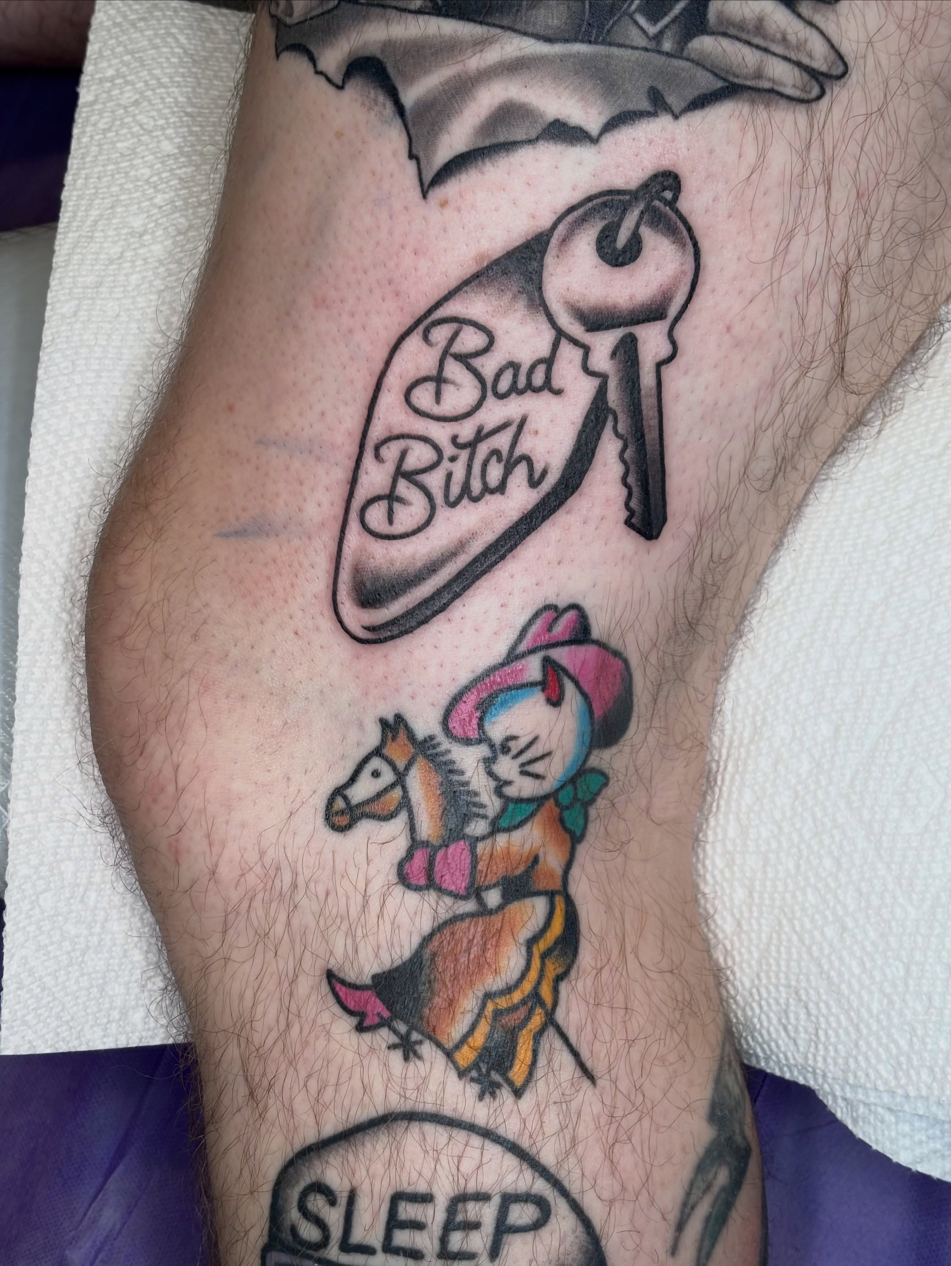 Cowgirl on horse American traditional tattoo on the forearm by ★ ★ ★ Matt Reinstone ★ ★ ★
