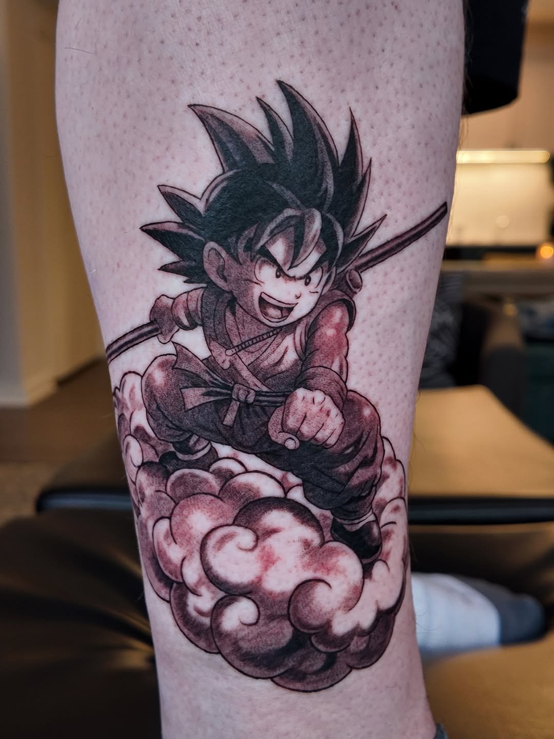 Tattoo by @carlos__macedo — anime, black_and_grey