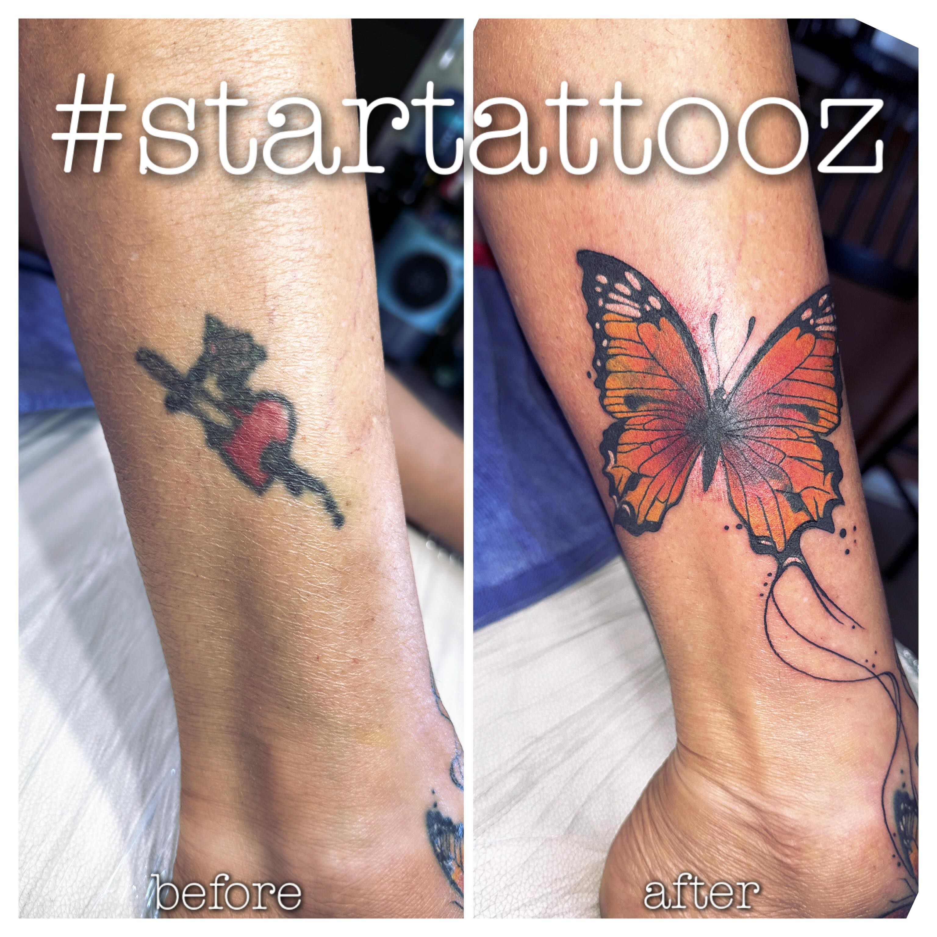 Butterfly realism tattoo on the calf by StarTattooz - the one & only