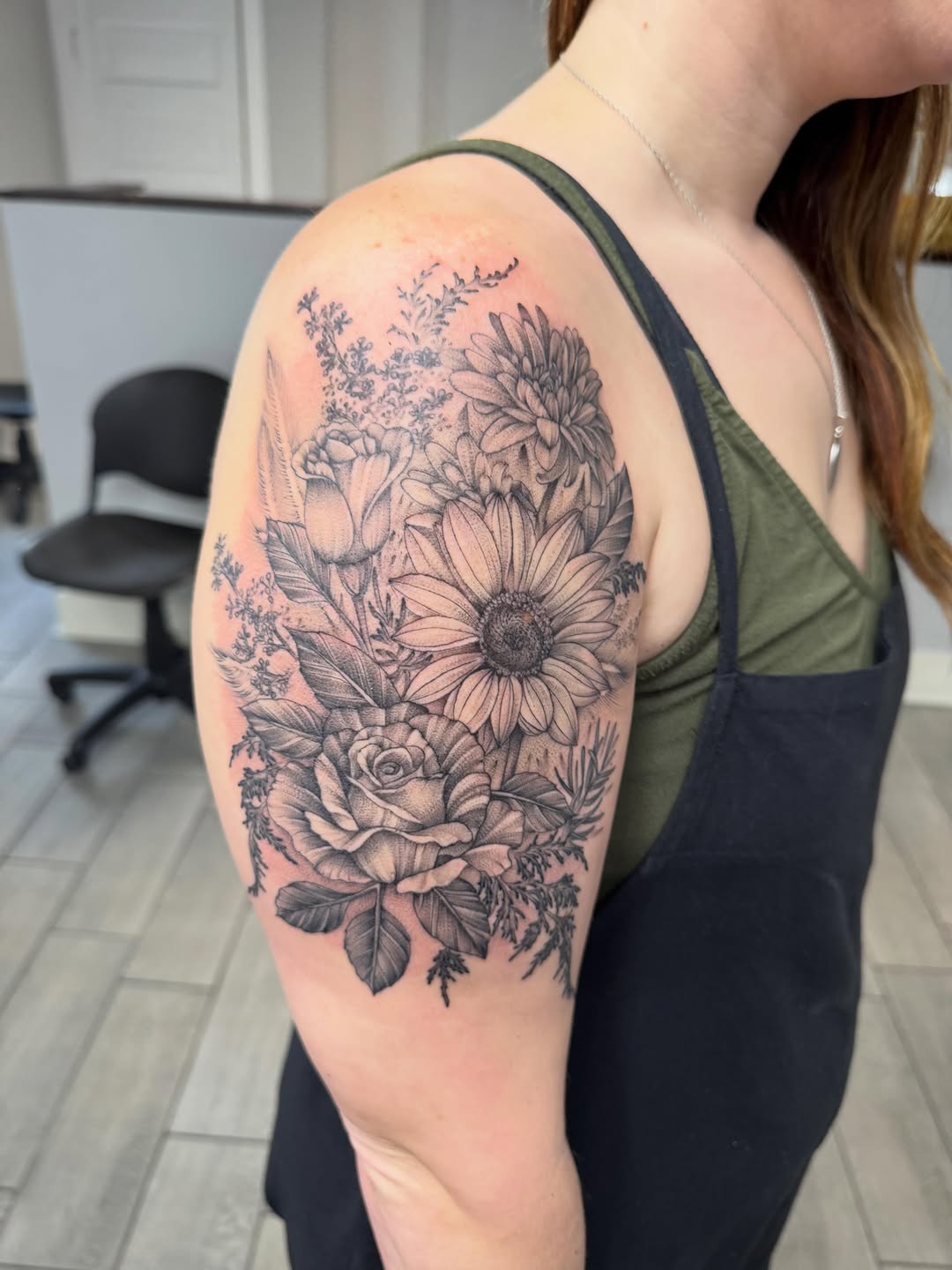 Tattoo by @red_palm_tattoo — realism, dotwork