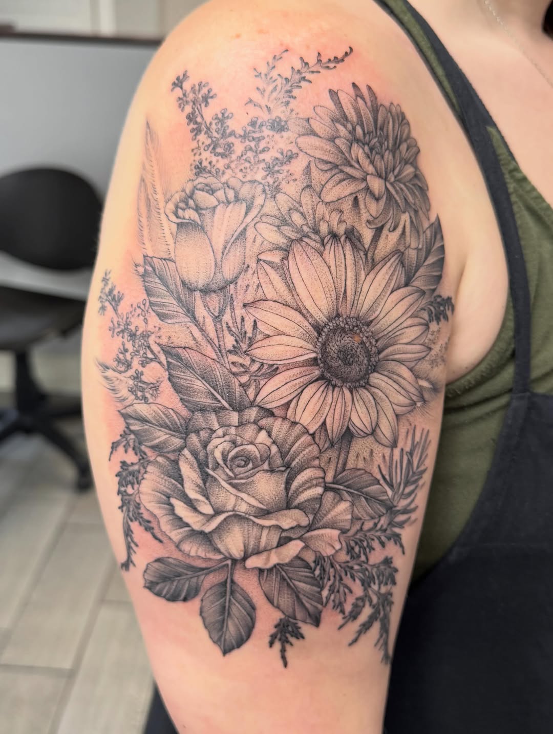 Tattoo by @red_palm_tattoo — realism, black_and_grey
