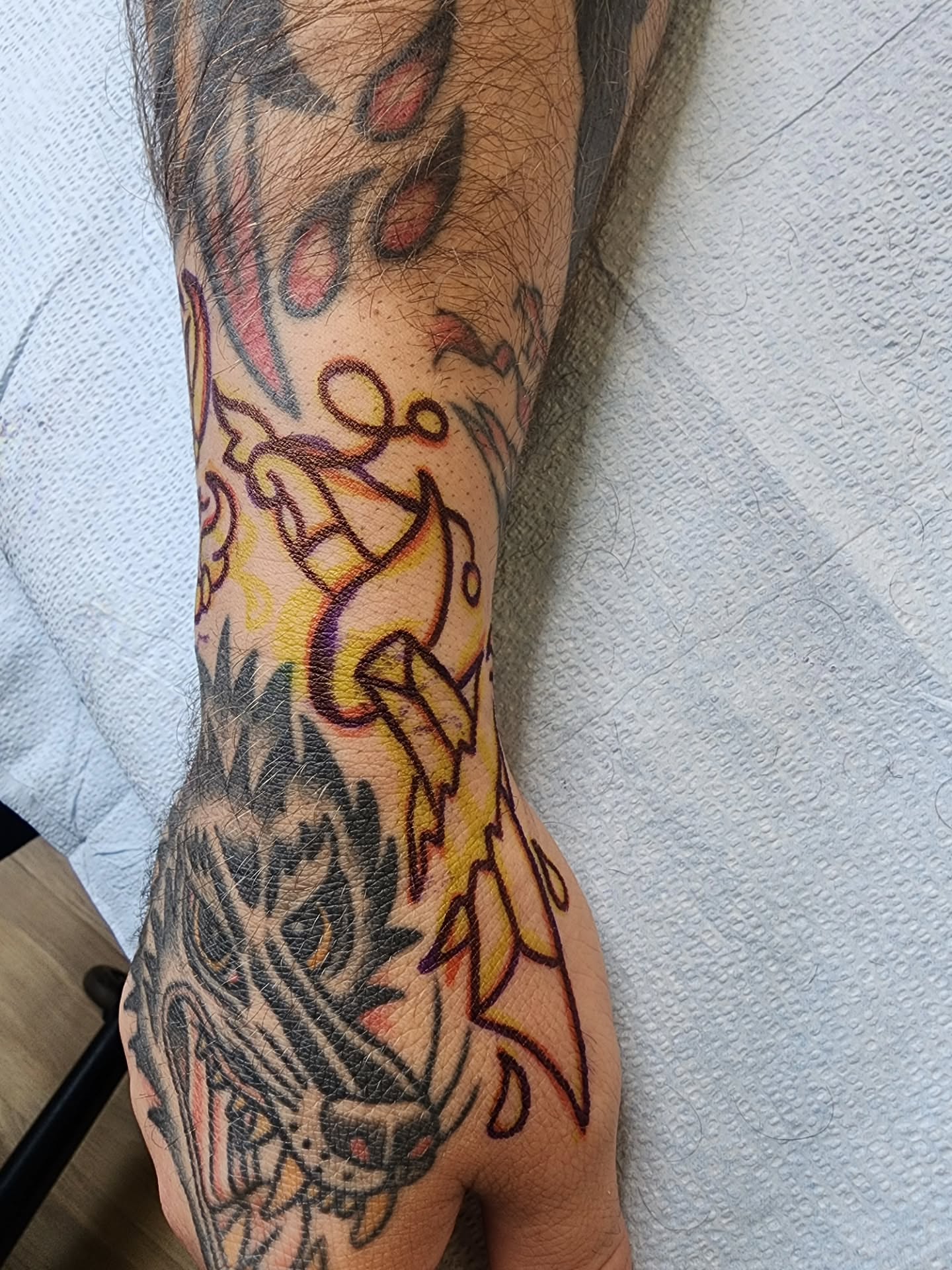 Tattoo by @badnews.tattoos — american_traditional, dotwork