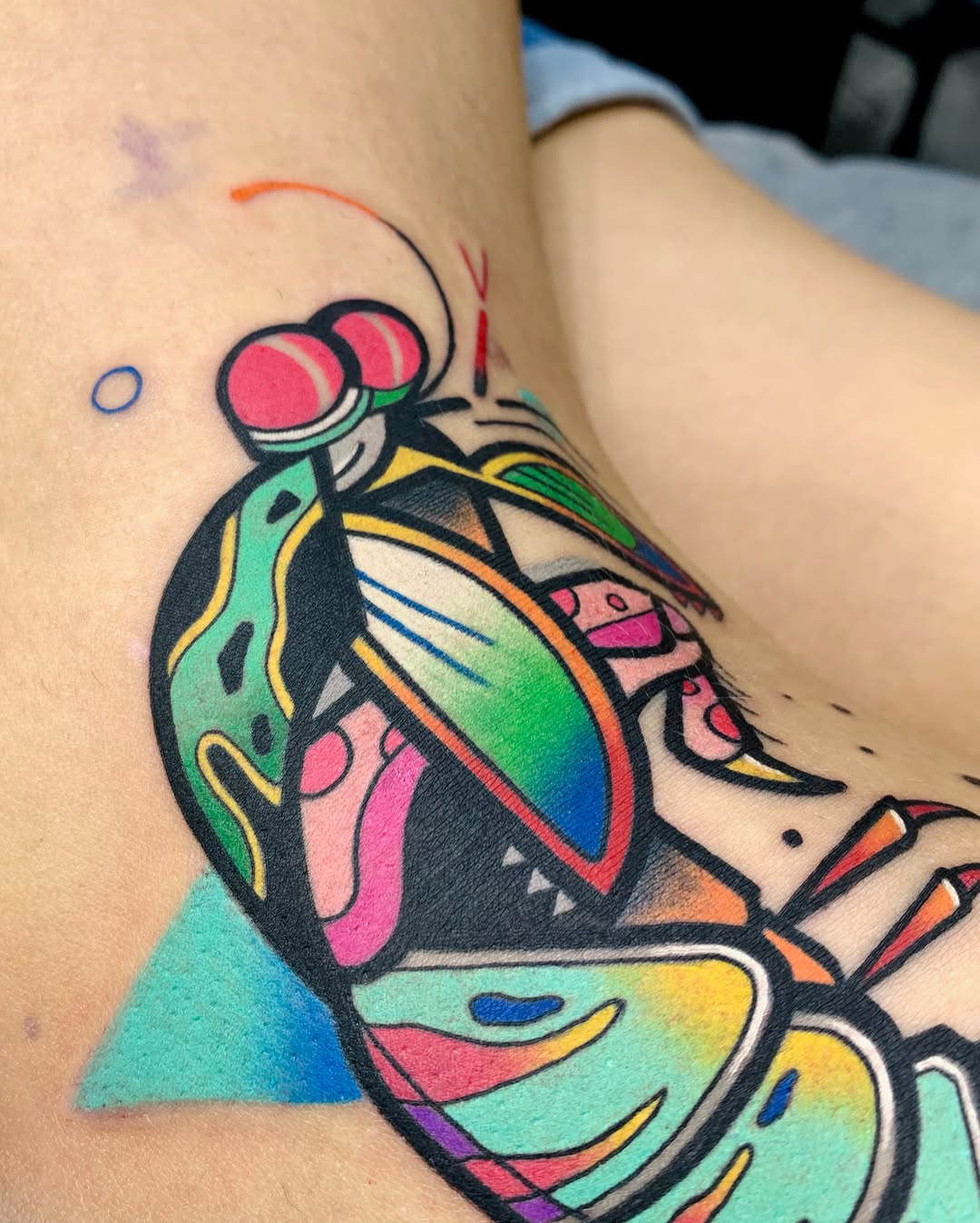 Tattoo by @hurjaesae — new_school, trash_polka