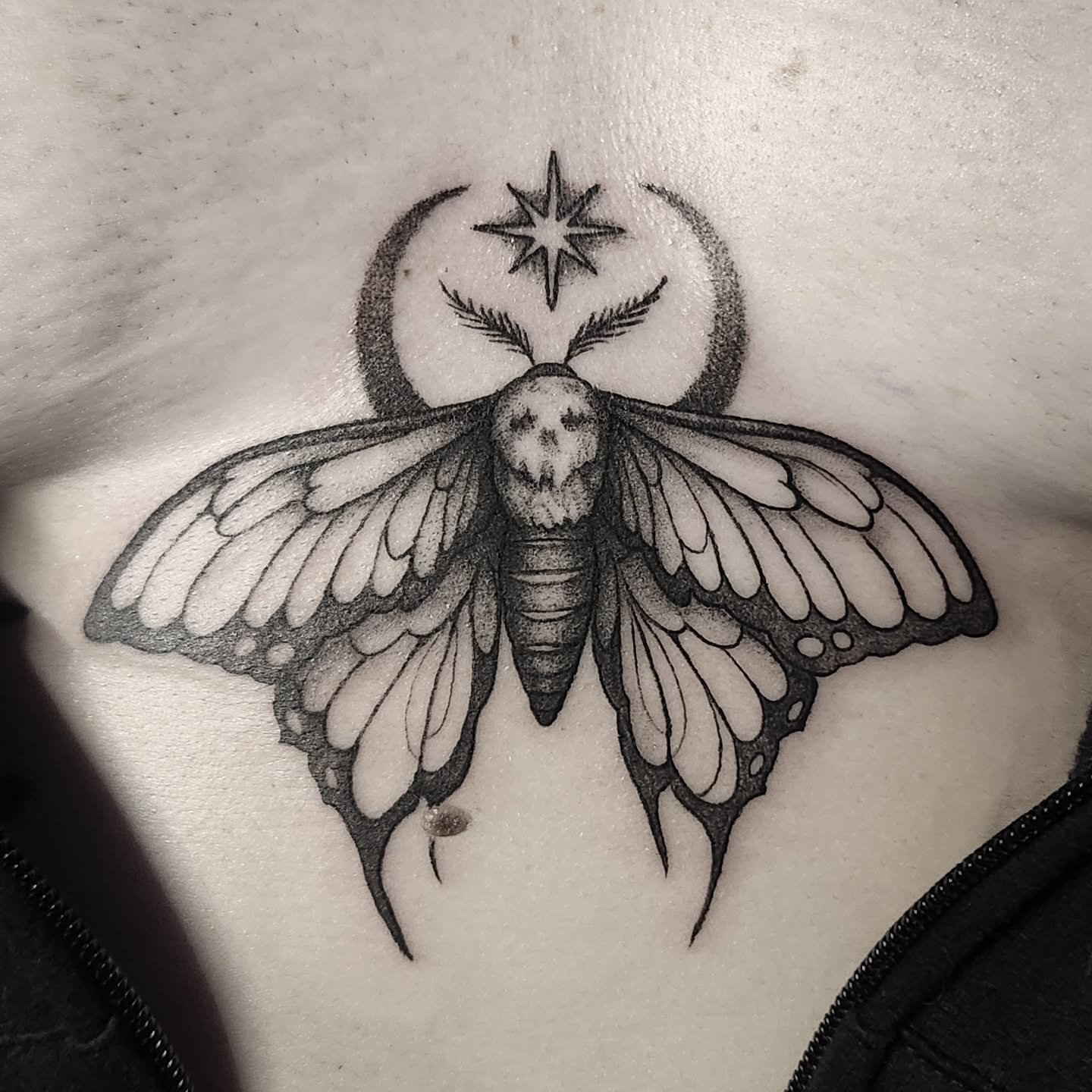 Tattoo by @arthurshail — dotwork, black_and_grey