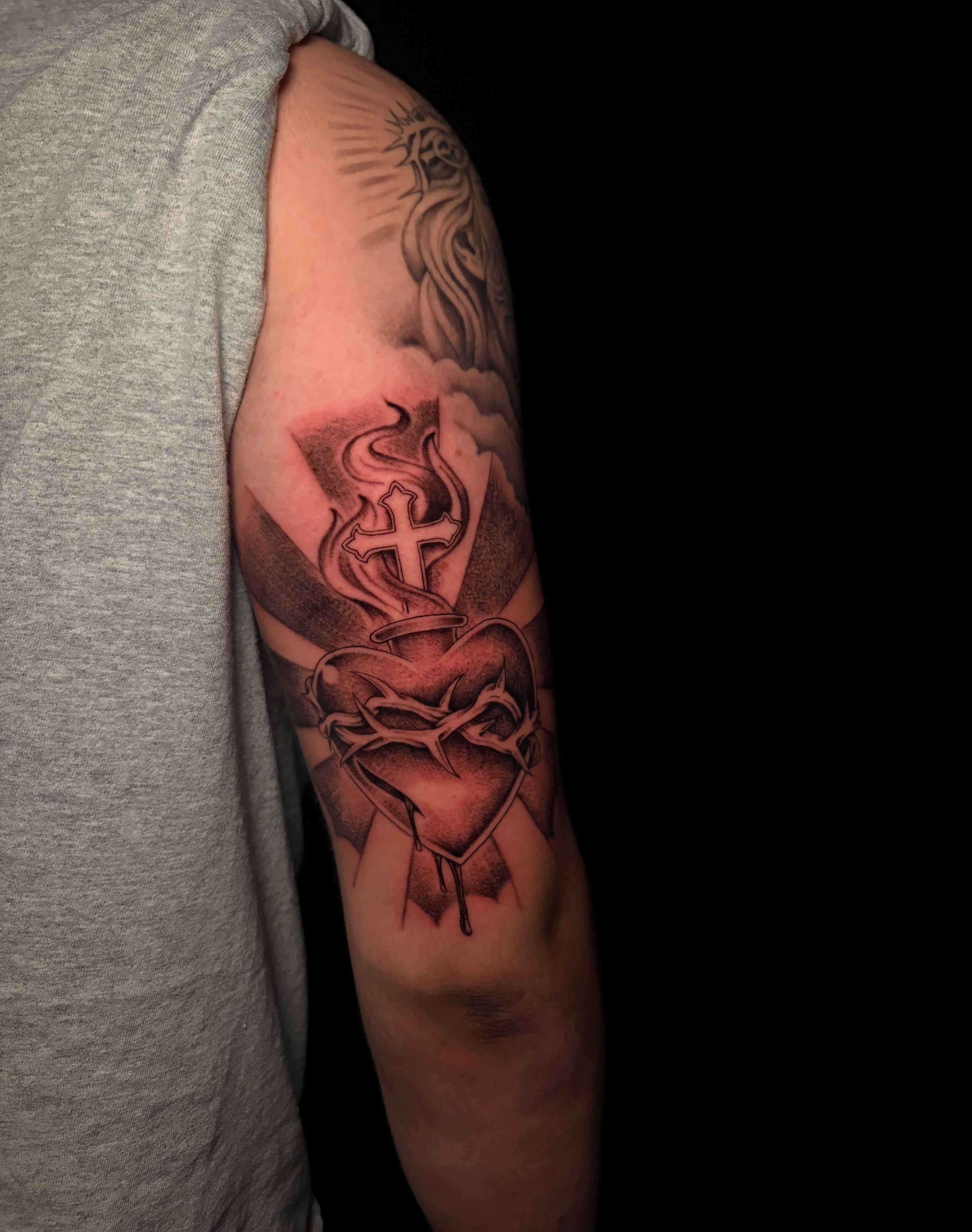 Tattoo by @angeline.tattoo — black_and_grey