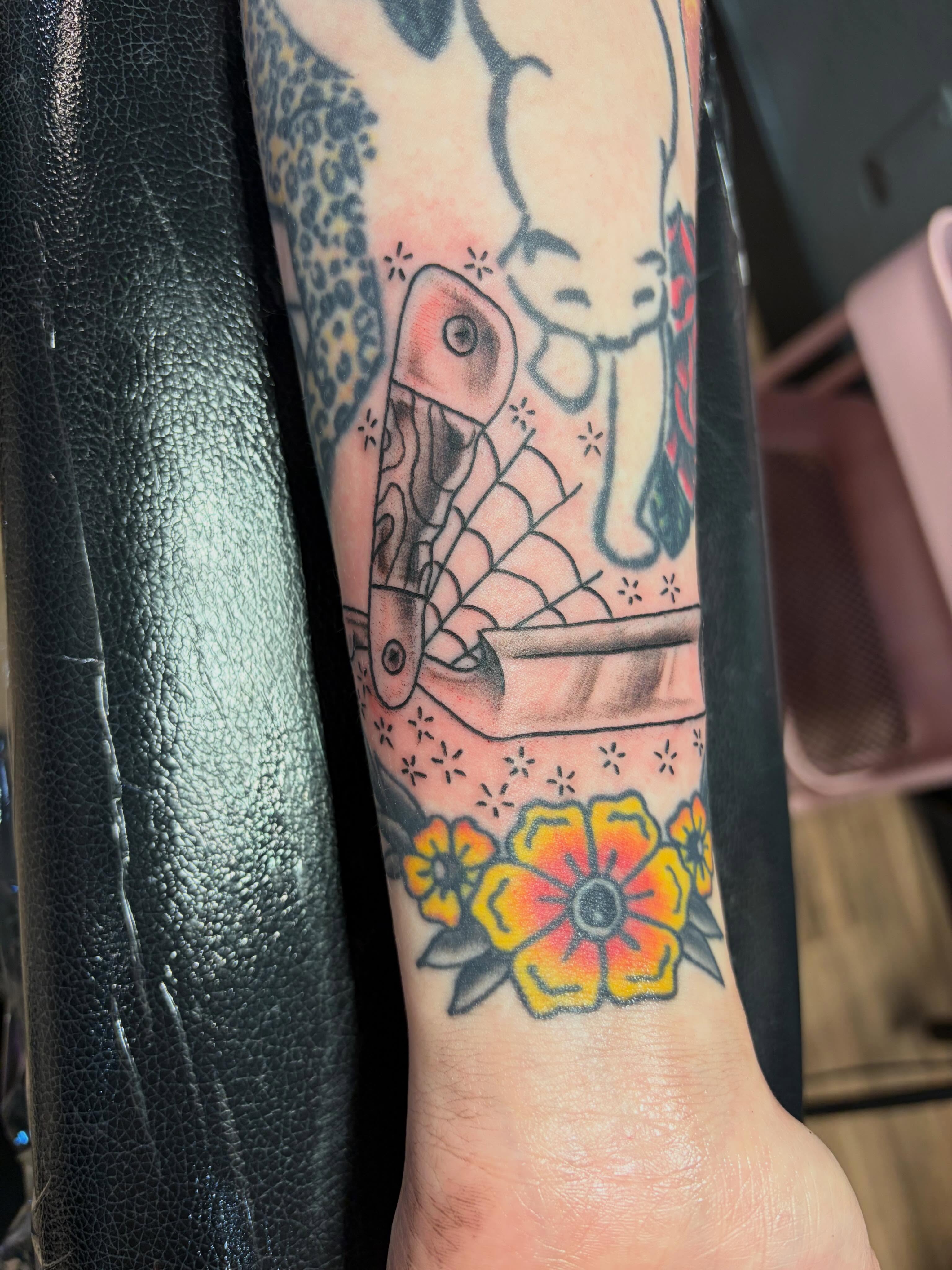 Tattoo by @reidiculous_tattoos — american_traditional, trash_polka