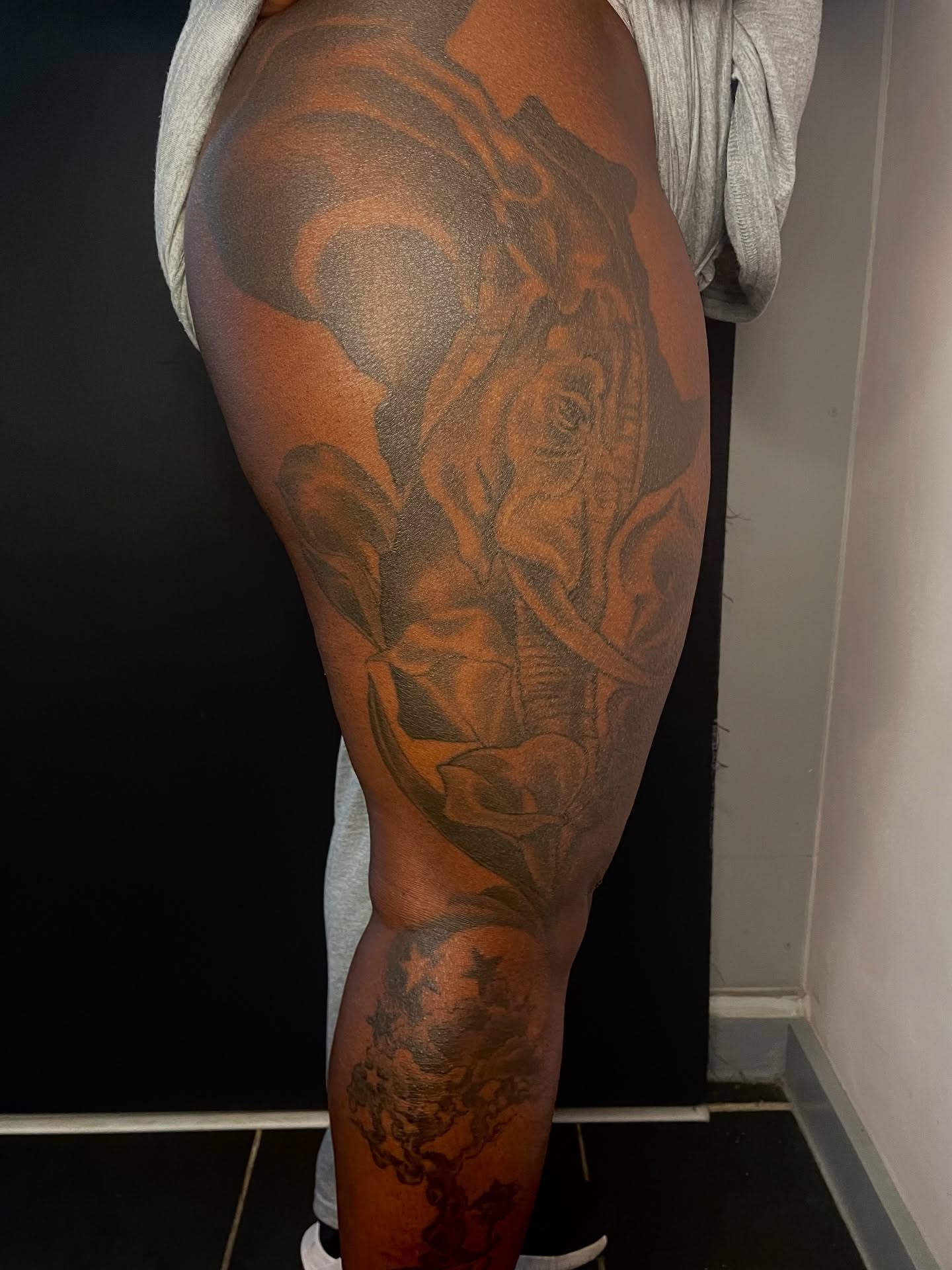 Tattoo by @montana_blue β realism, black_and_grey
