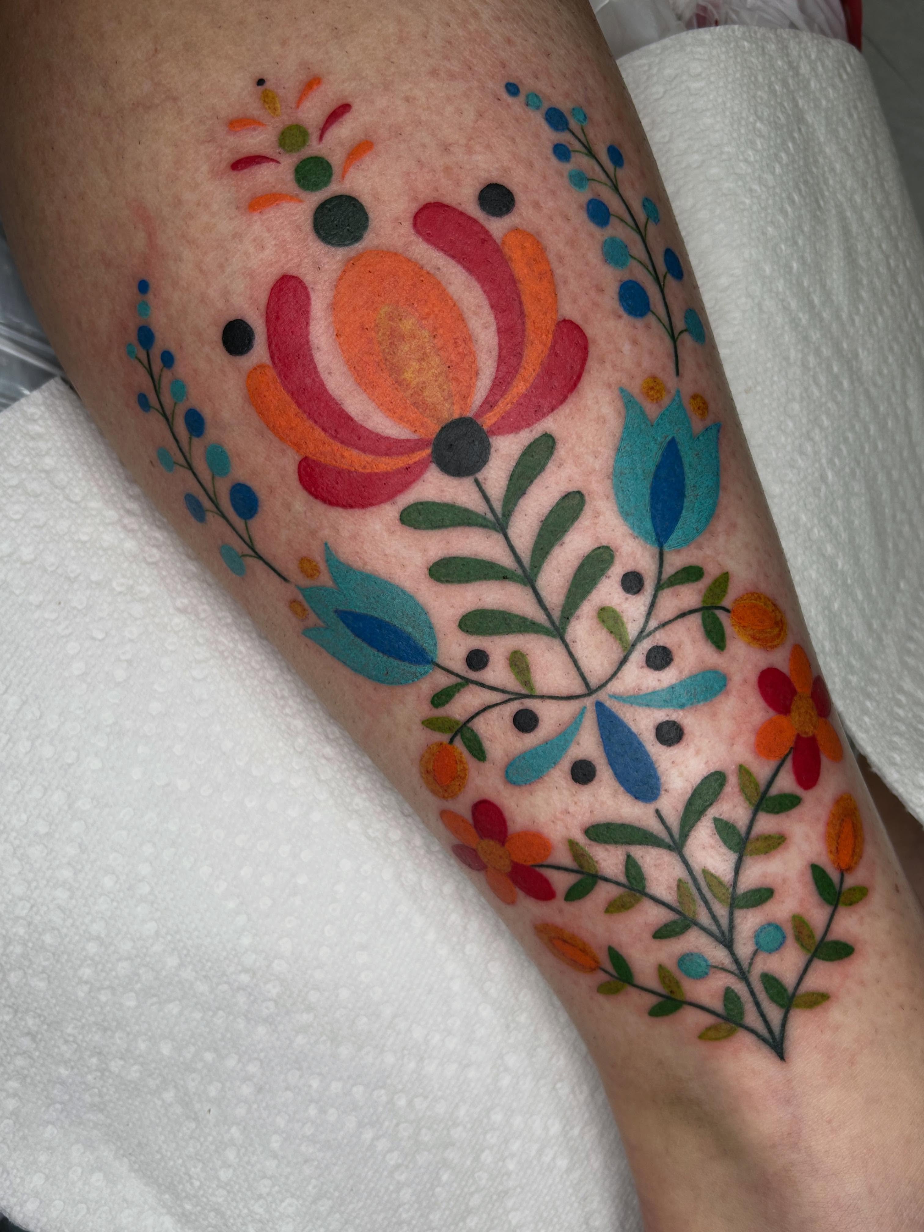 Tattoo by @chammertattoos — watercolor, new_school