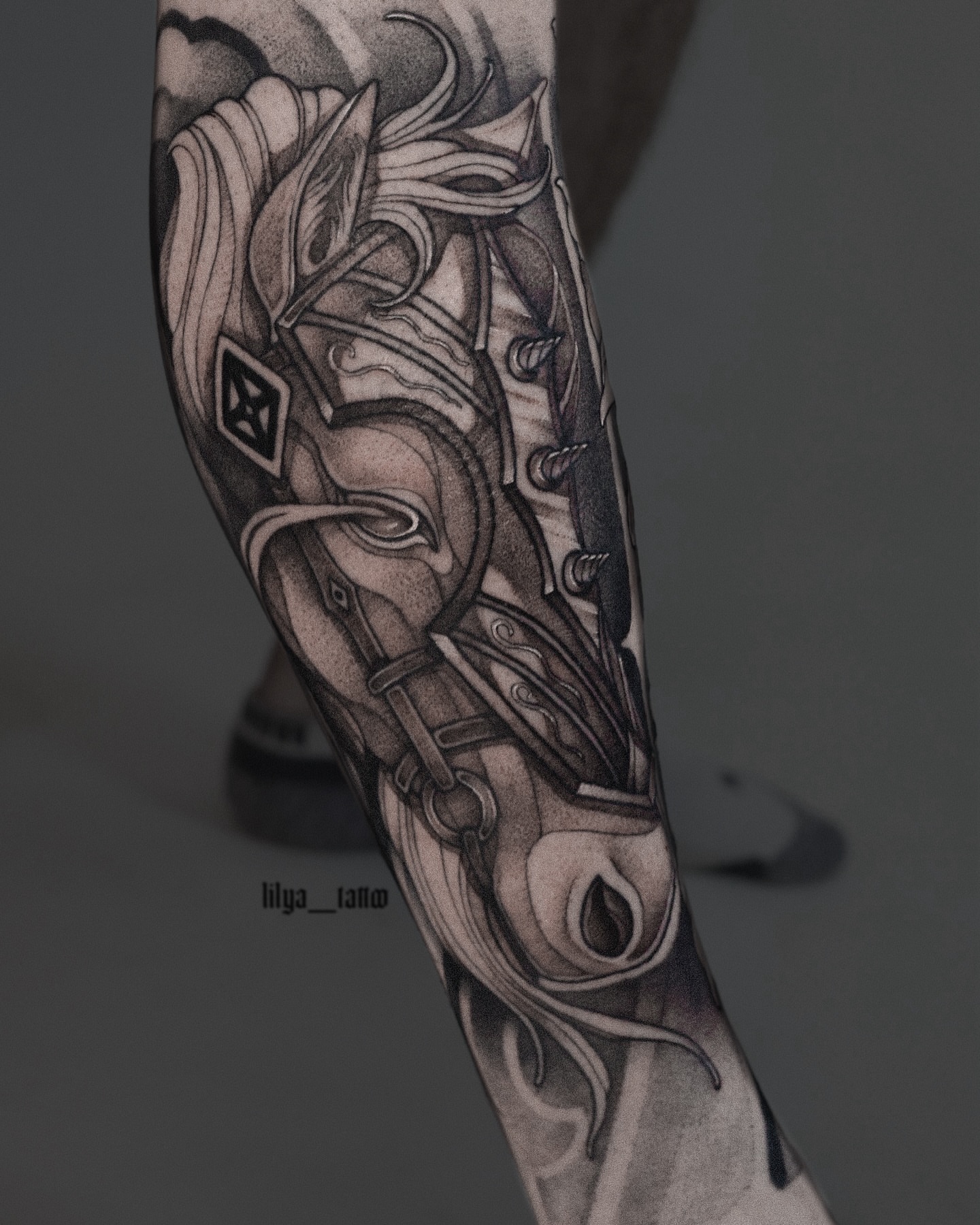 Tattoo by @lilya_tattoo — black_and_grey, realism