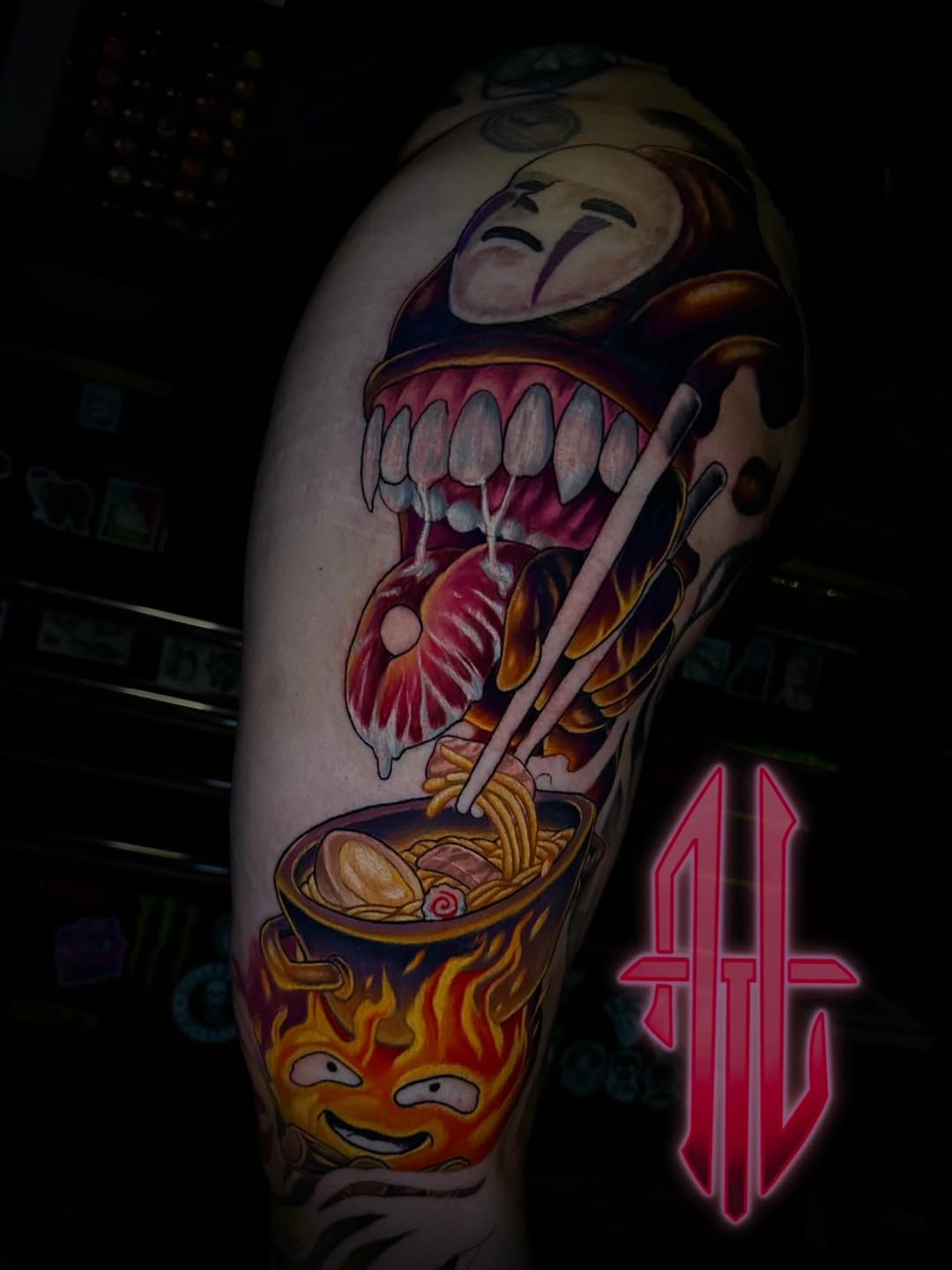 Tattoo by @tattoosbyandrewluce — new_school, anime