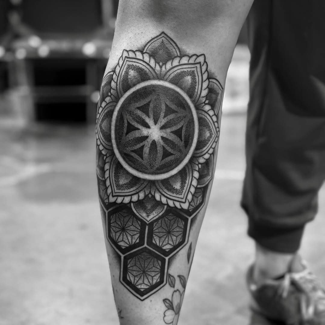 Tattoo by @tattoosbydondon — geometric, dotwork