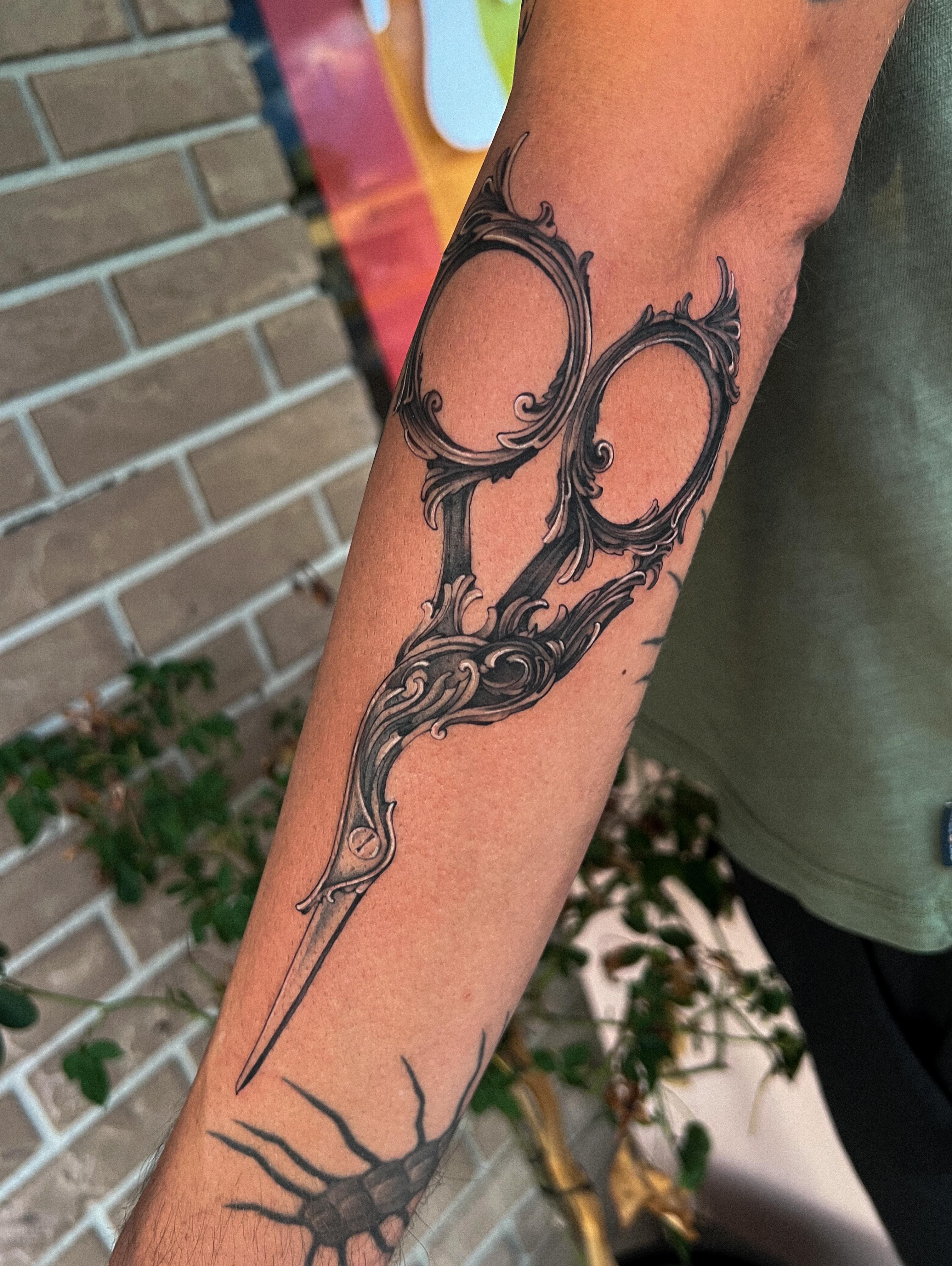 Tattoo by @severinblacktattoo — black_and_grey, ornamental