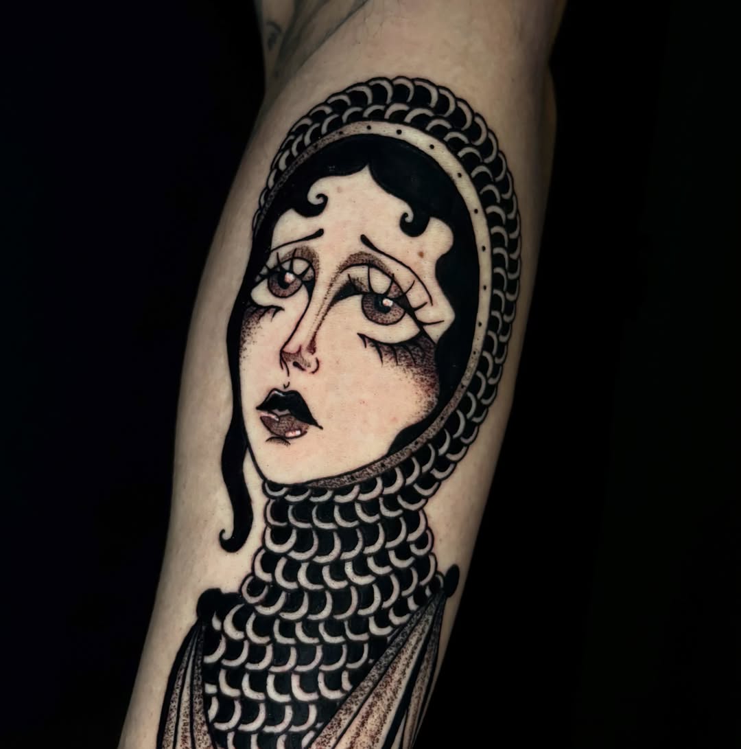 Tattoo by @call.me.crybabyy — american_traditional, dotwork