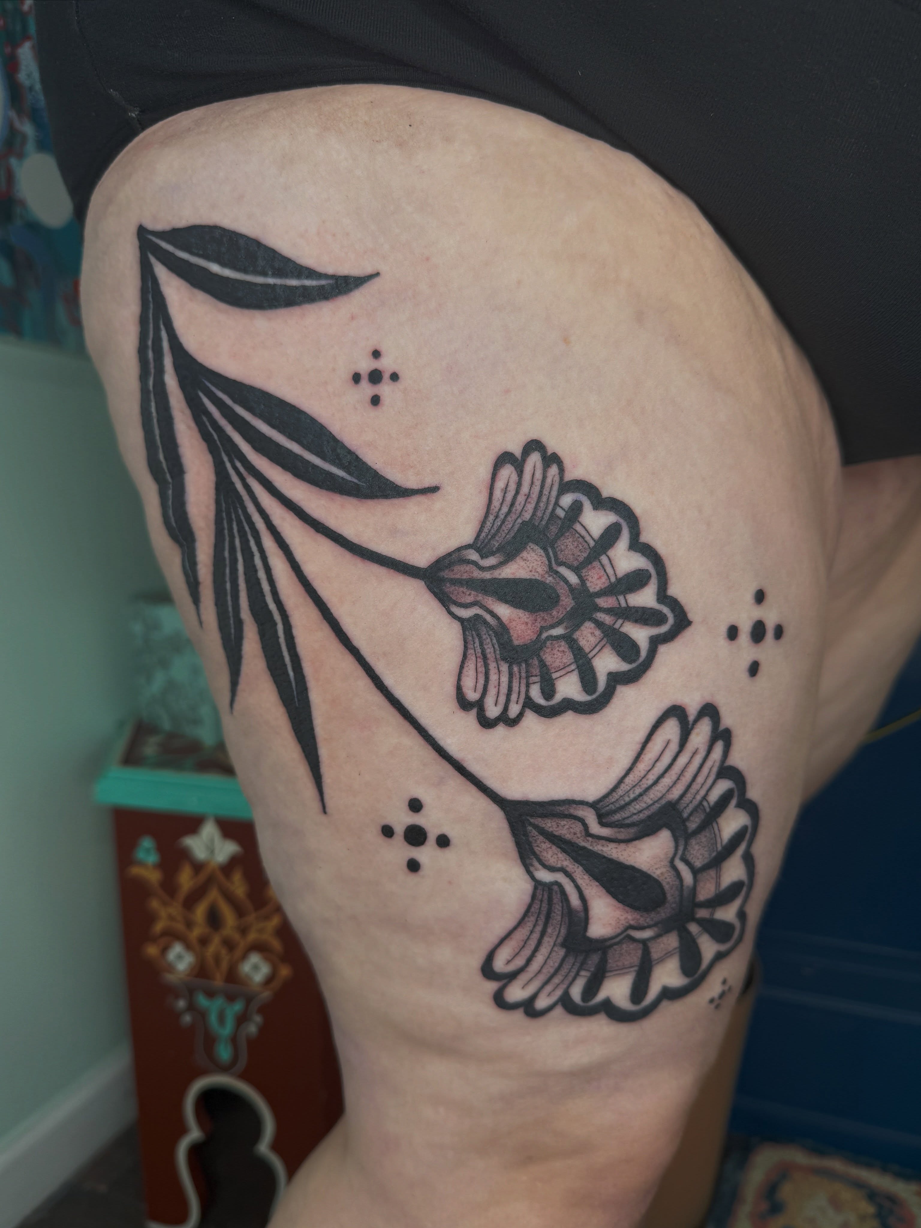 Tattoo by @louddoodle — black_and_grey