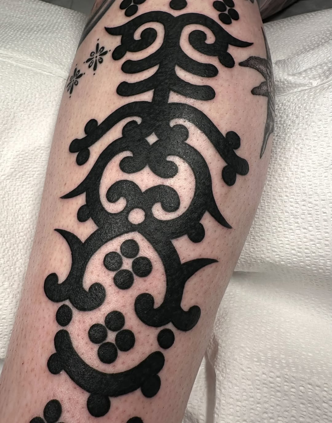 Tattoo by @krystaltattoo — tribal, blackwork