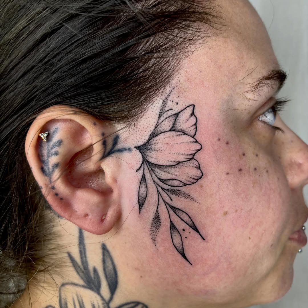 Tattoo by @threethornstattoo — dotwork