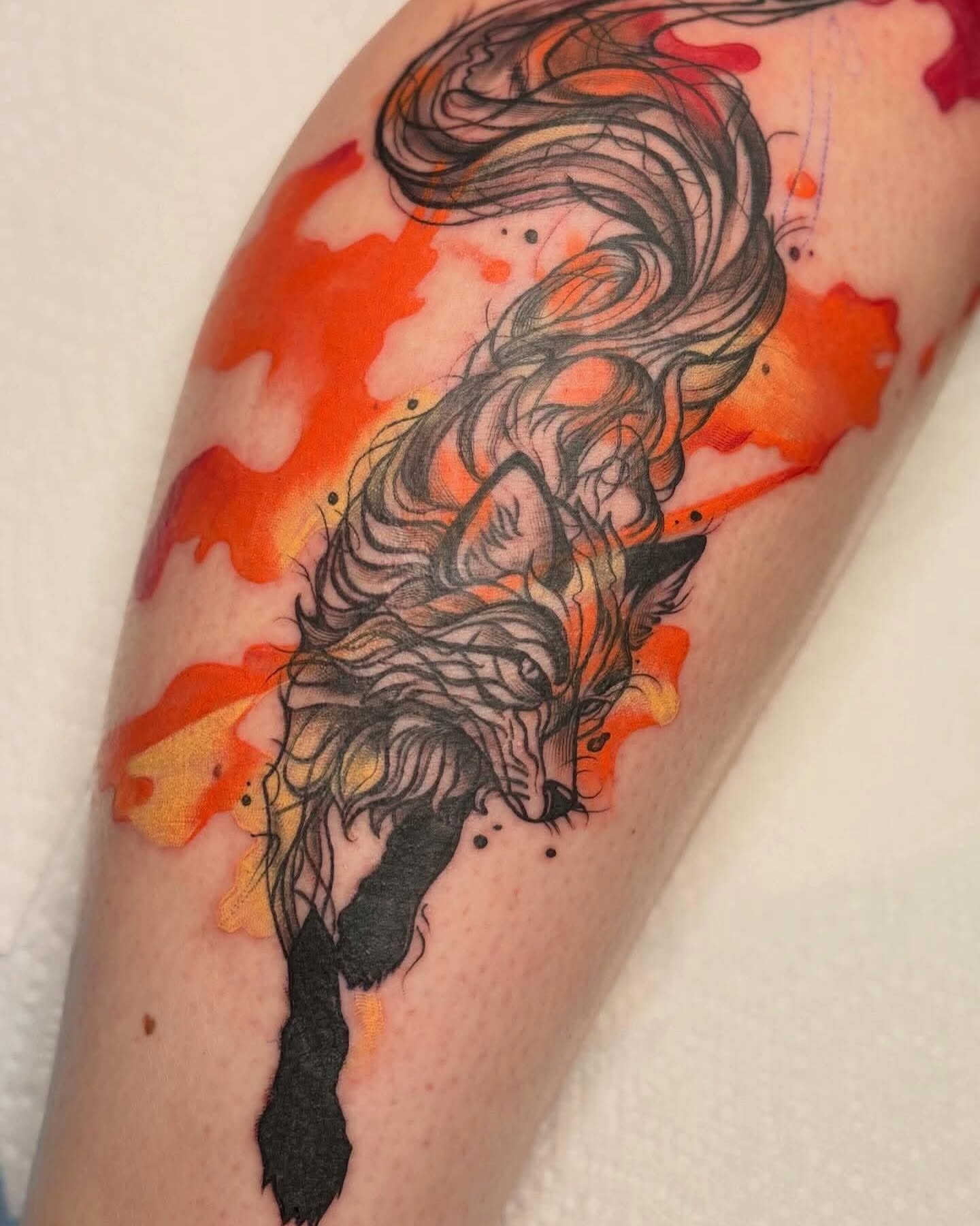Tattoo by @ichigosworldtattoos — watercolor