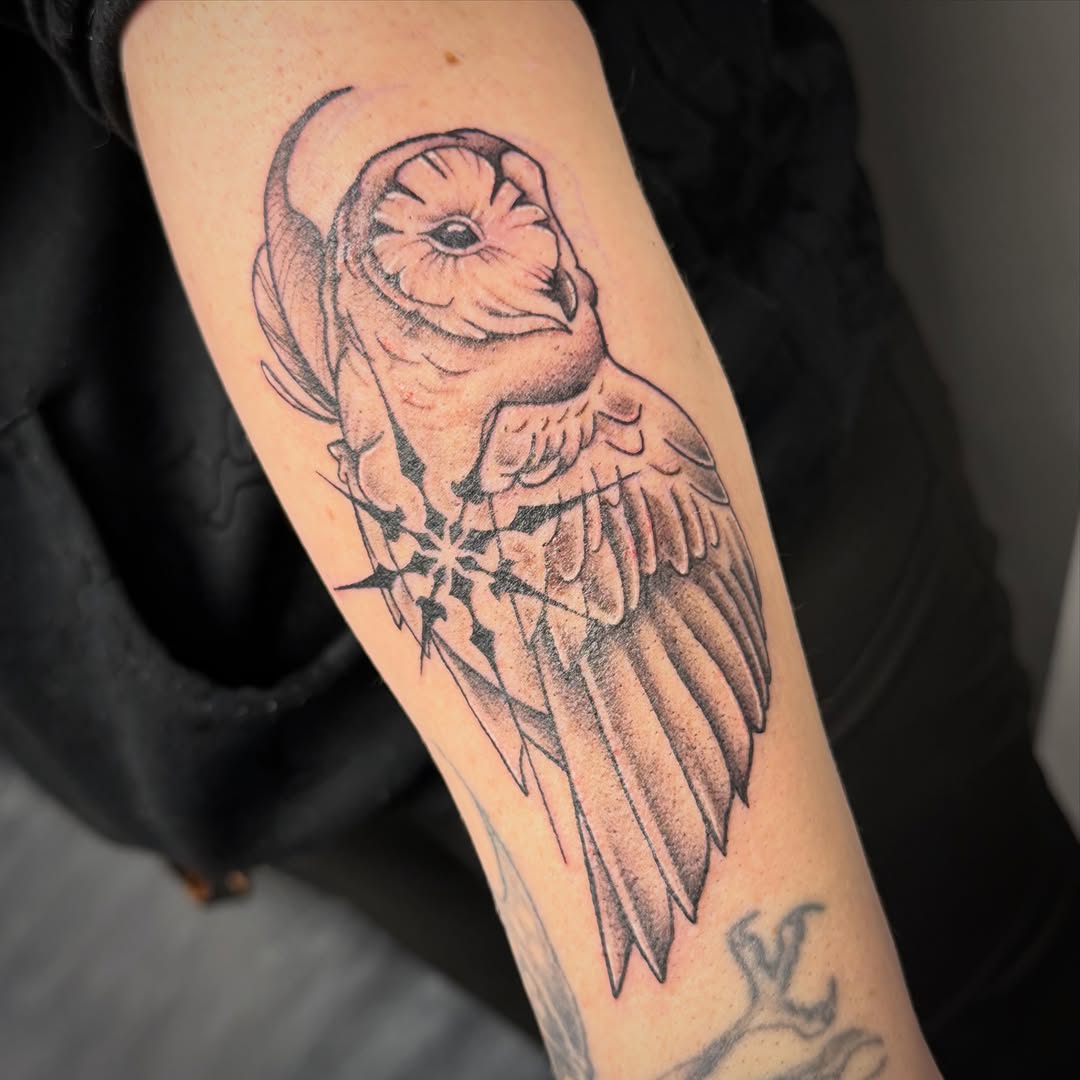 Tattoo by @ladystarktattoos — realism, black_and_grey