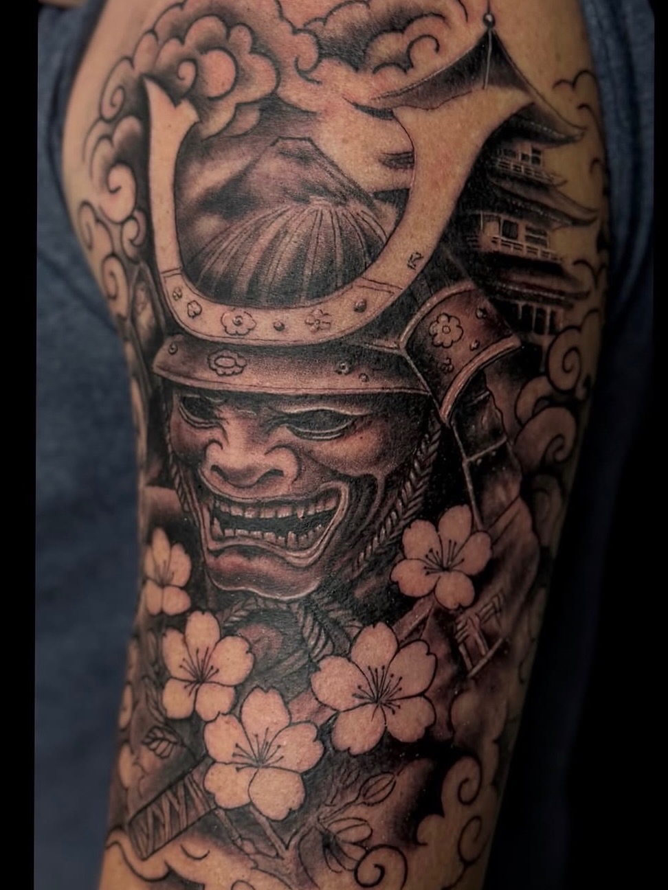 Tattoo by @jedlewis23 — japanese_irezumi, black_and_grey