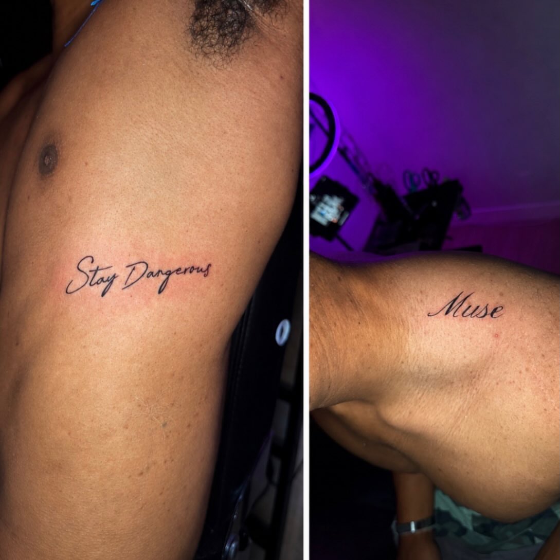 Tattoo by @_kelsoink โ lettering_script