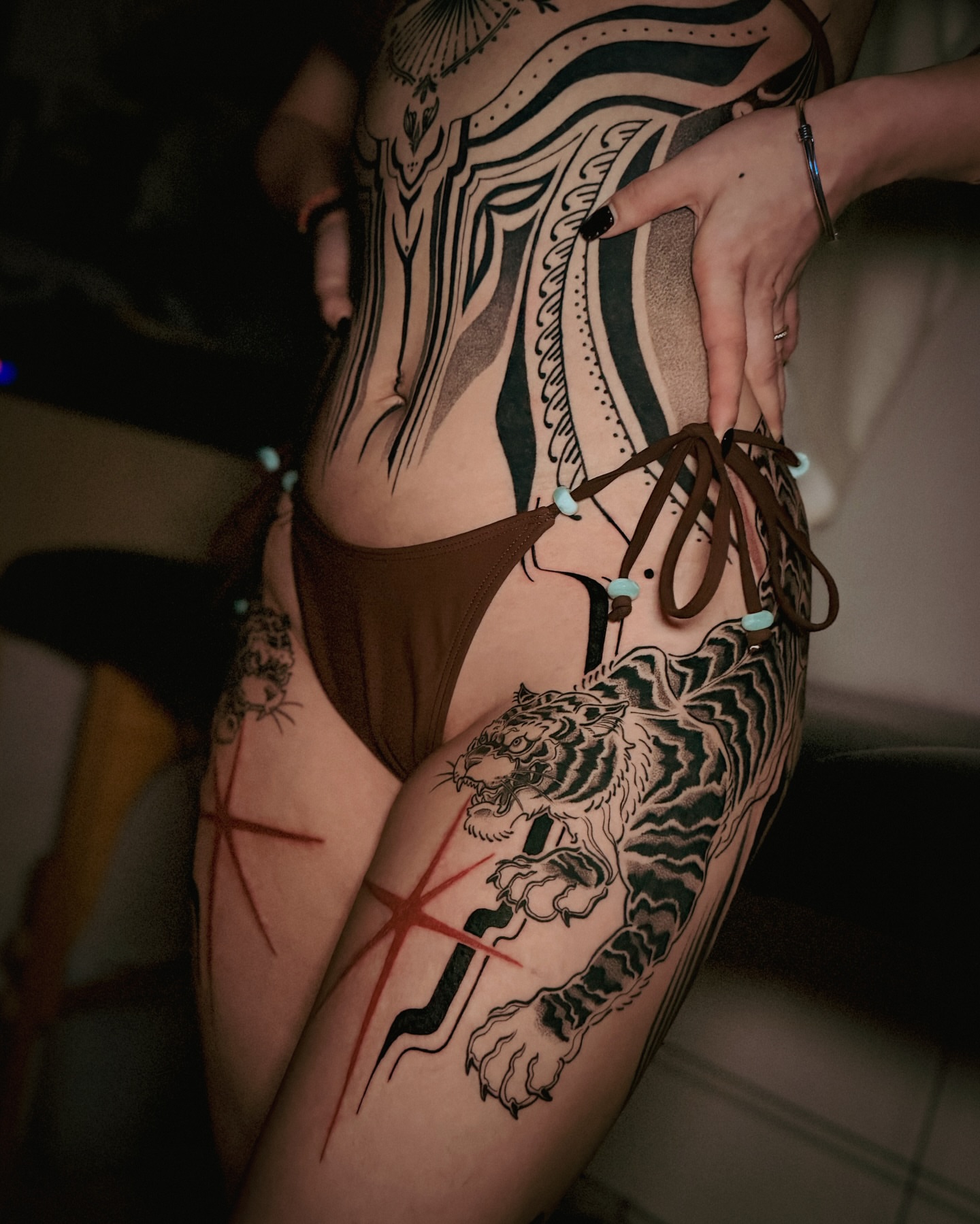 Tattoo by @marytattooing — black_and_grey, tribal