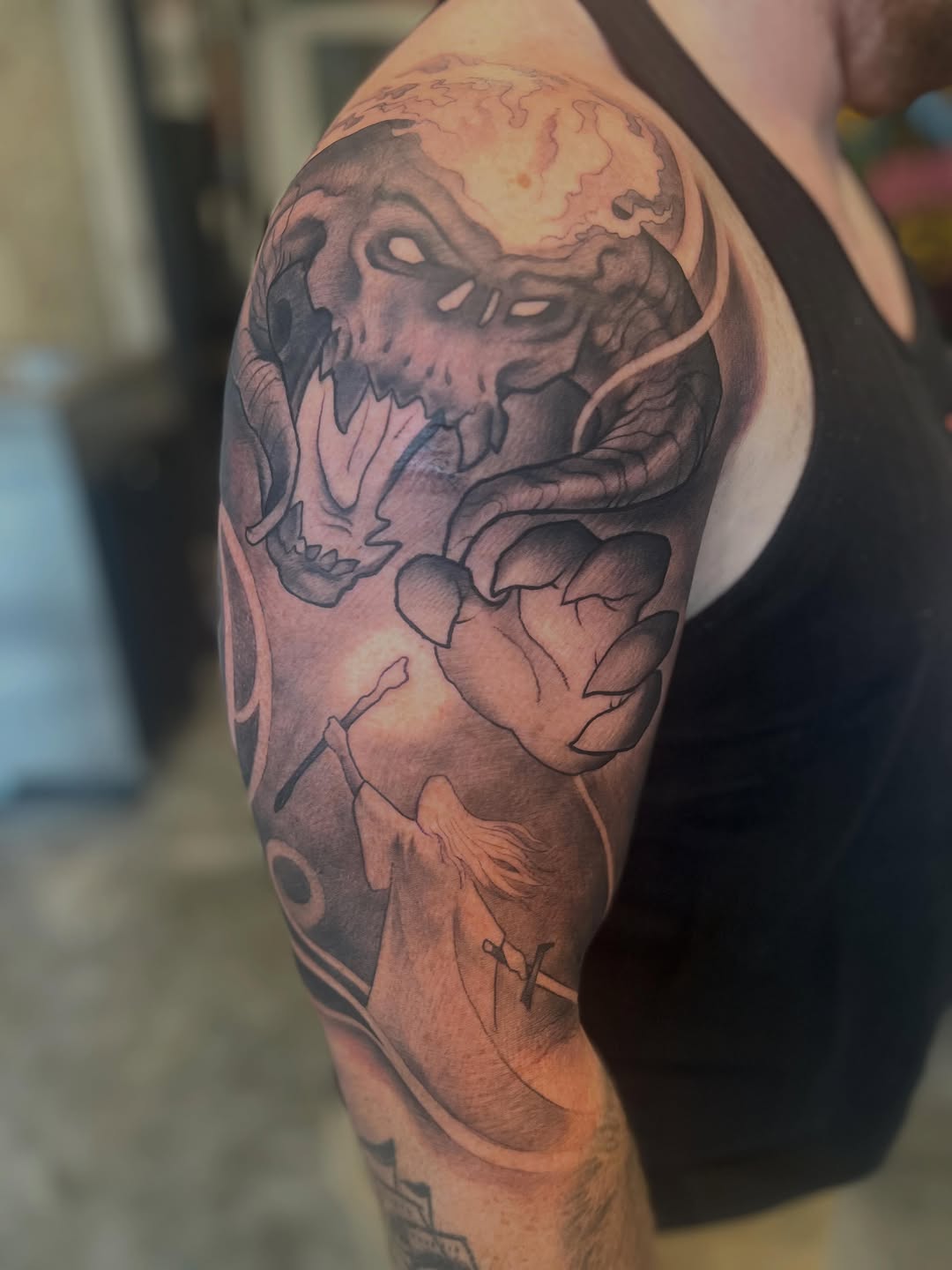 Tattoo by @artbyianwhite — realism, black_and_grey
