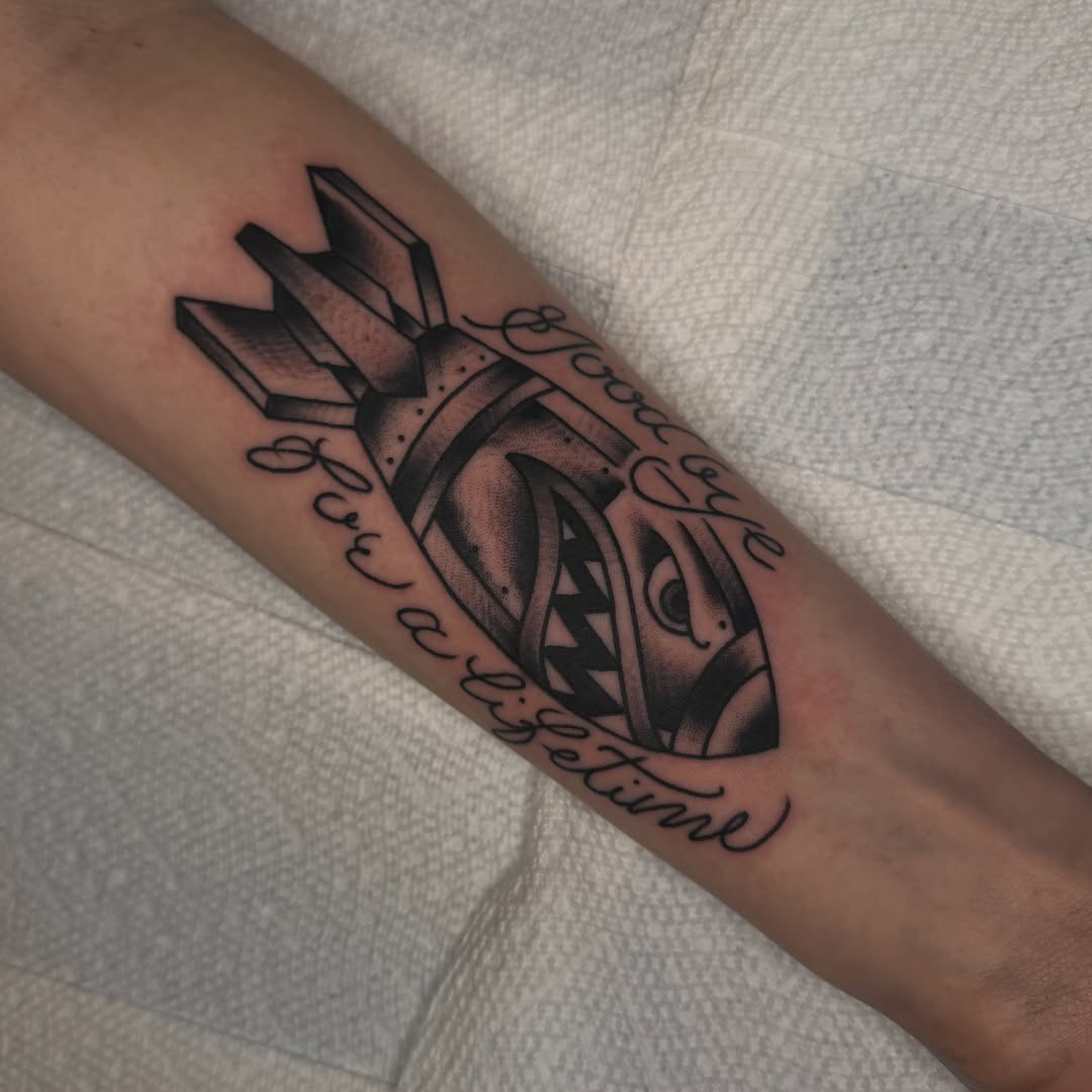 Tattoo by @liztattooer — black_and_grey