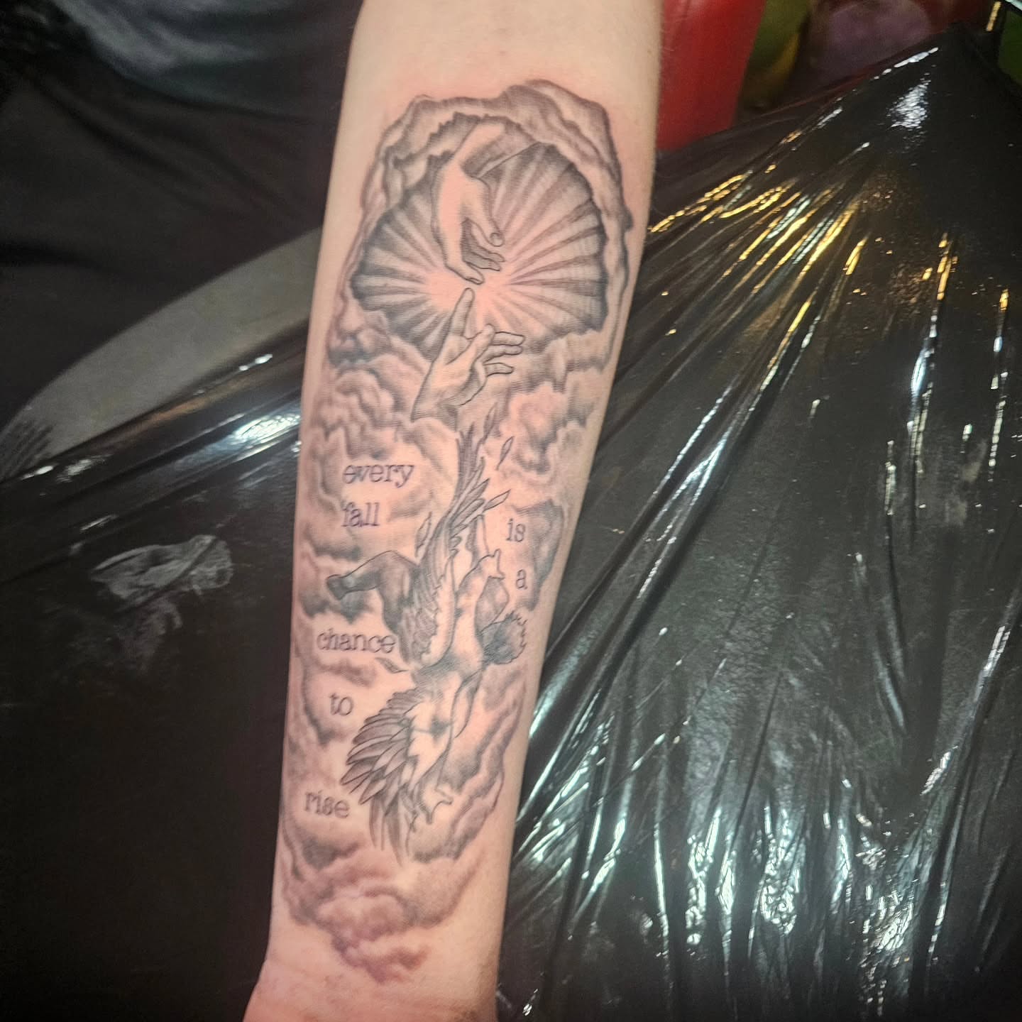 Tattoo by @remnantironandart — black_and_grey, realism