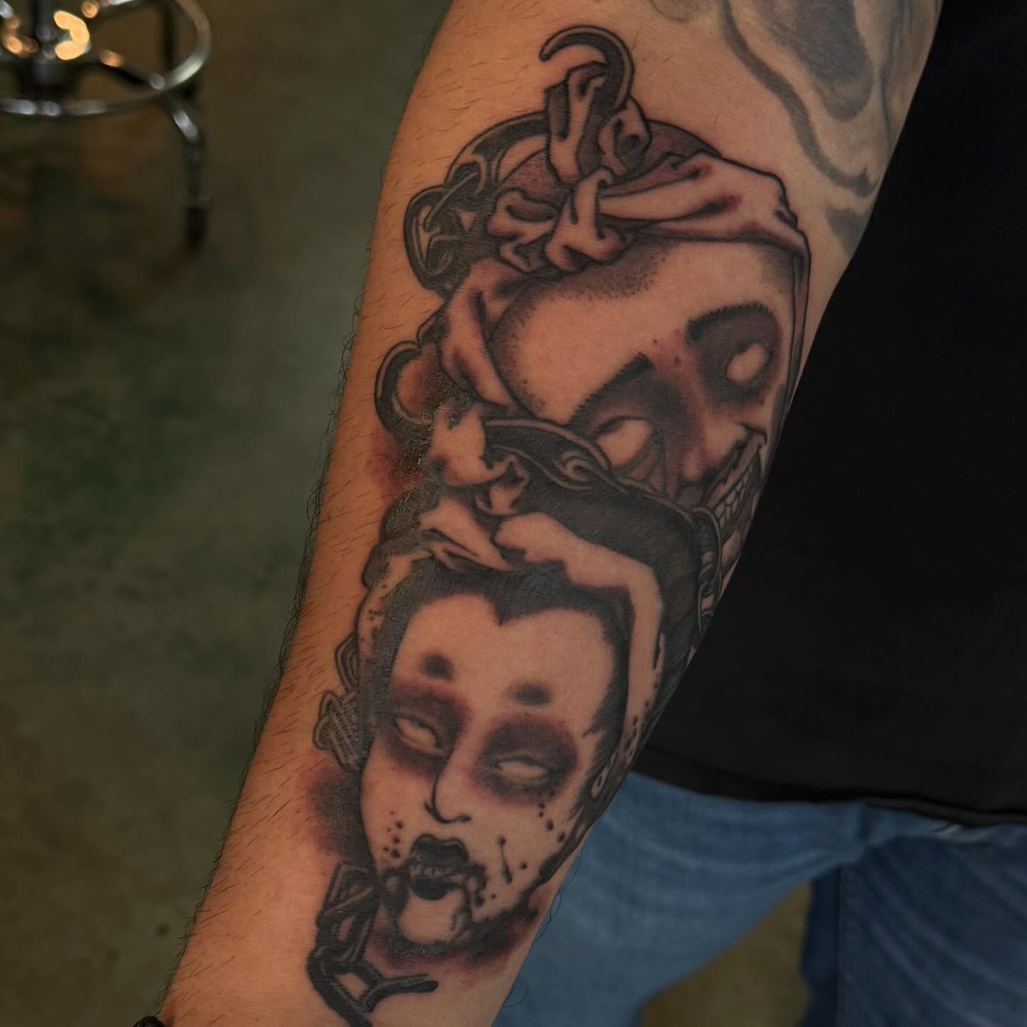 Tattoo by @jimmy_the_saintt — black_and_grey, realism