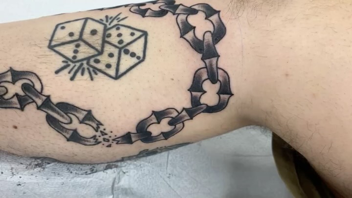 Tattoo by @meadowzmodificationz — black_and_grey