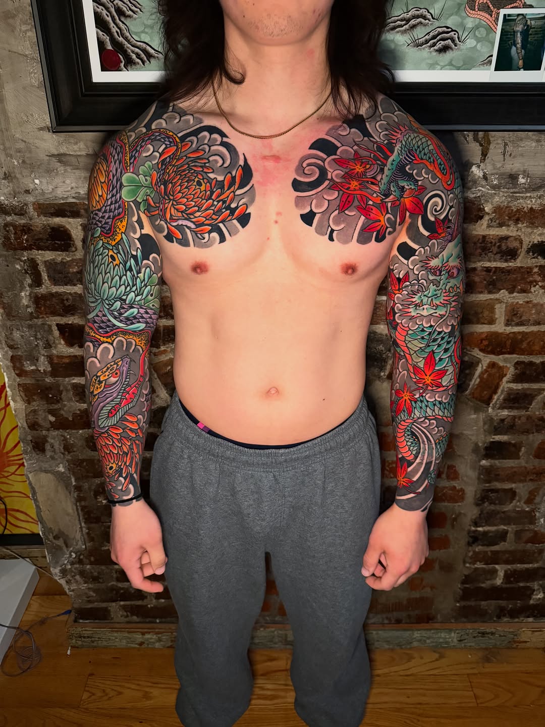 Tattoo by @old_man_rogers — japanese_irezumi, black_and_grey