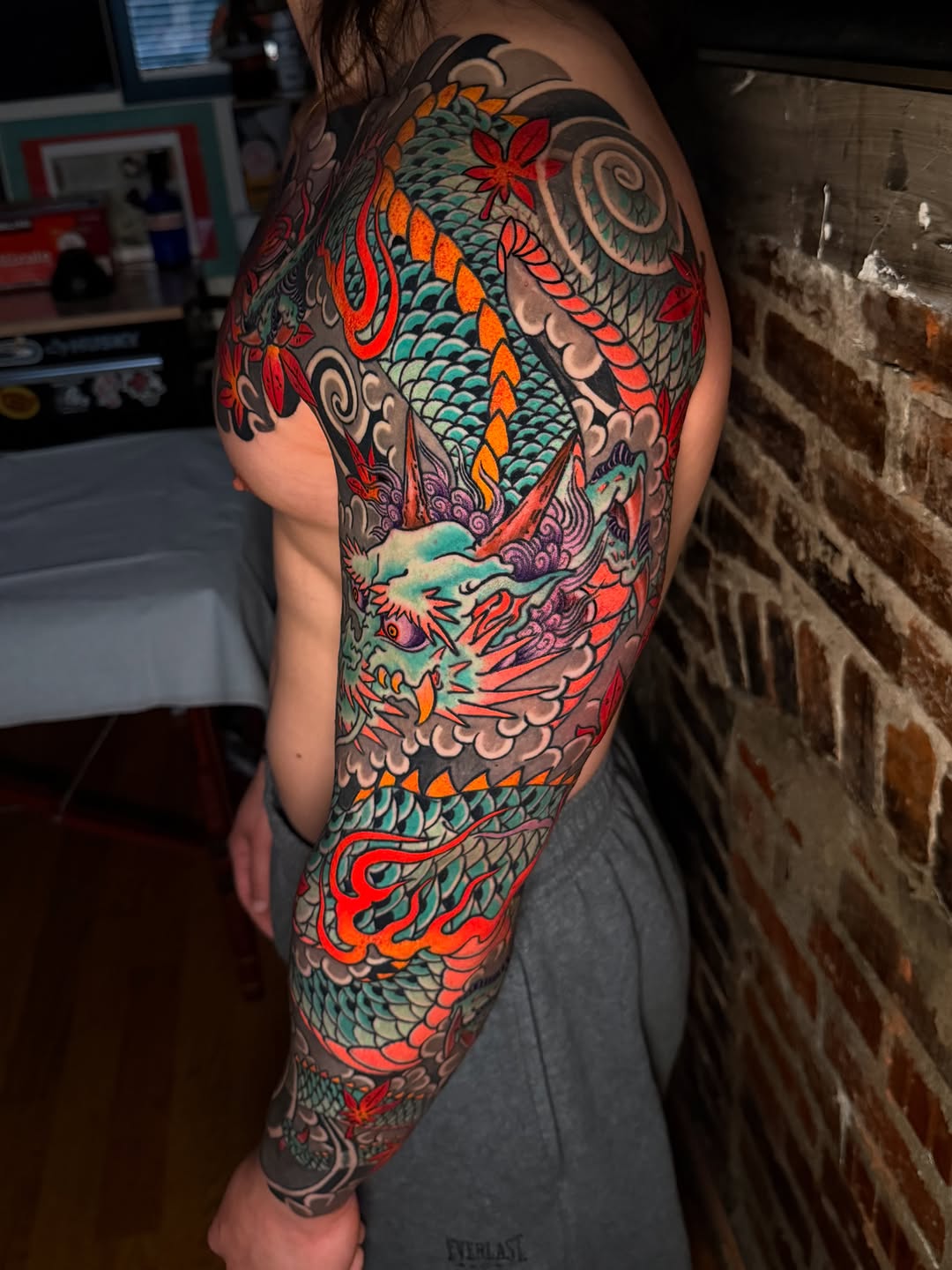 Tattoo by @old_man_rogers — japanese_irezumi, blackwork