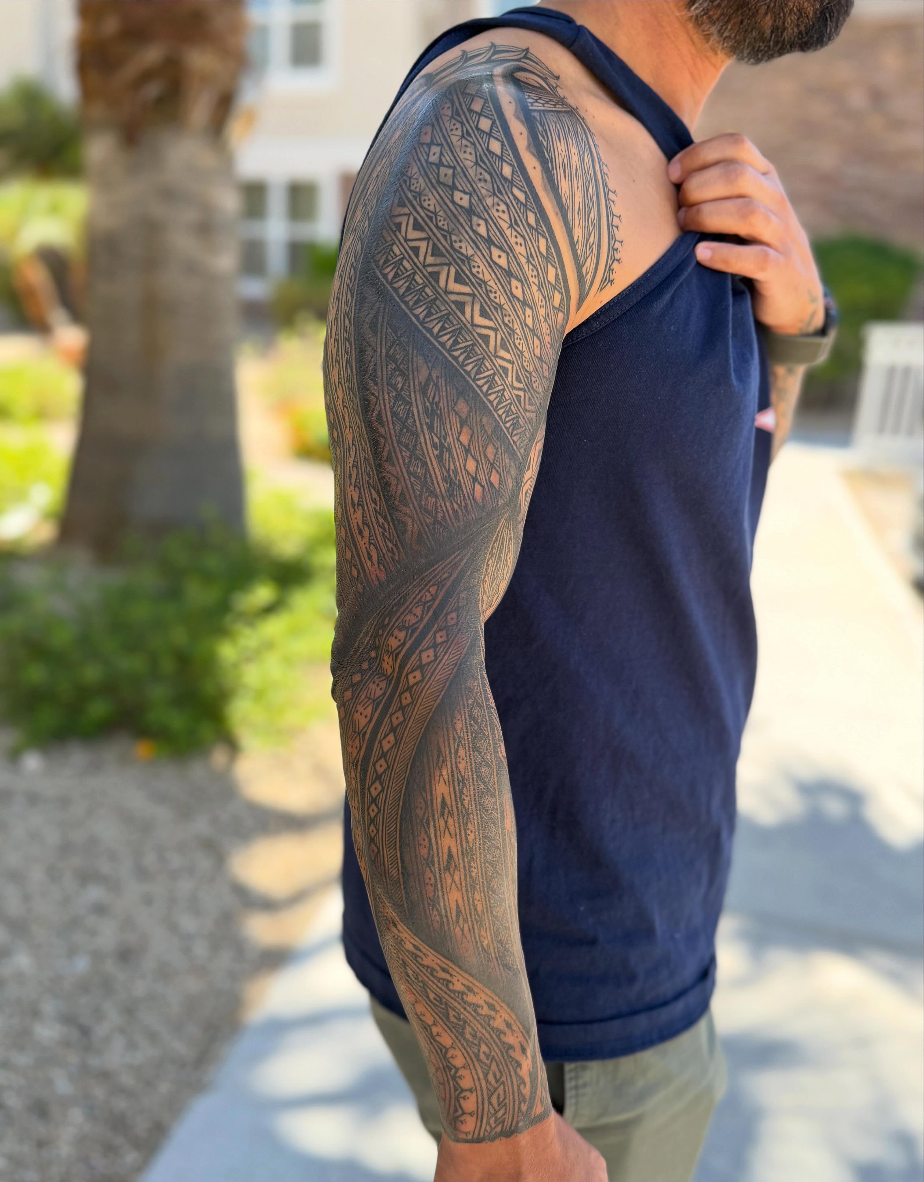 Tattoo by @barrysan — tribal, geometric