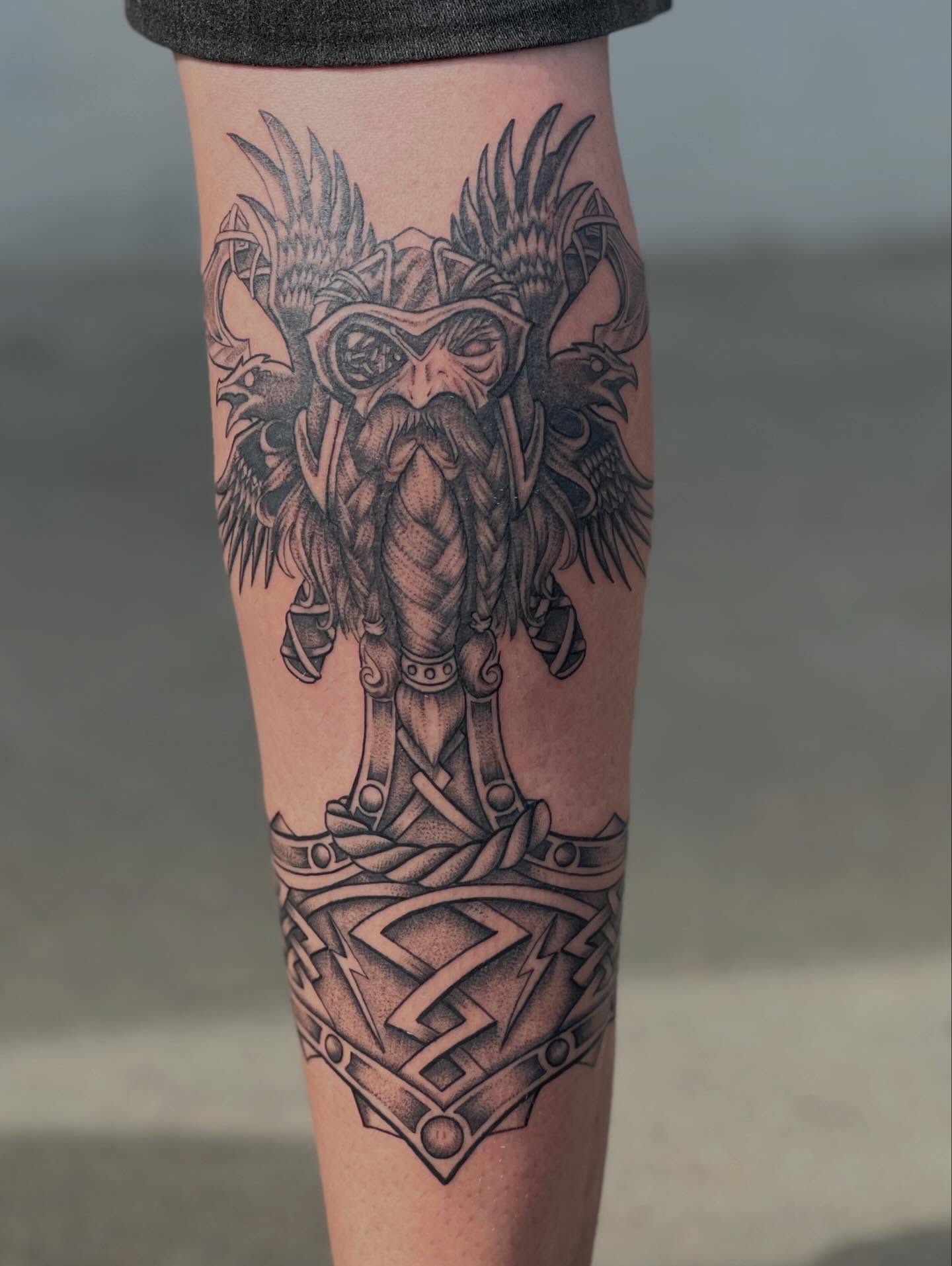 Tattoo by @darklunatattoos — black_and_grey, realism