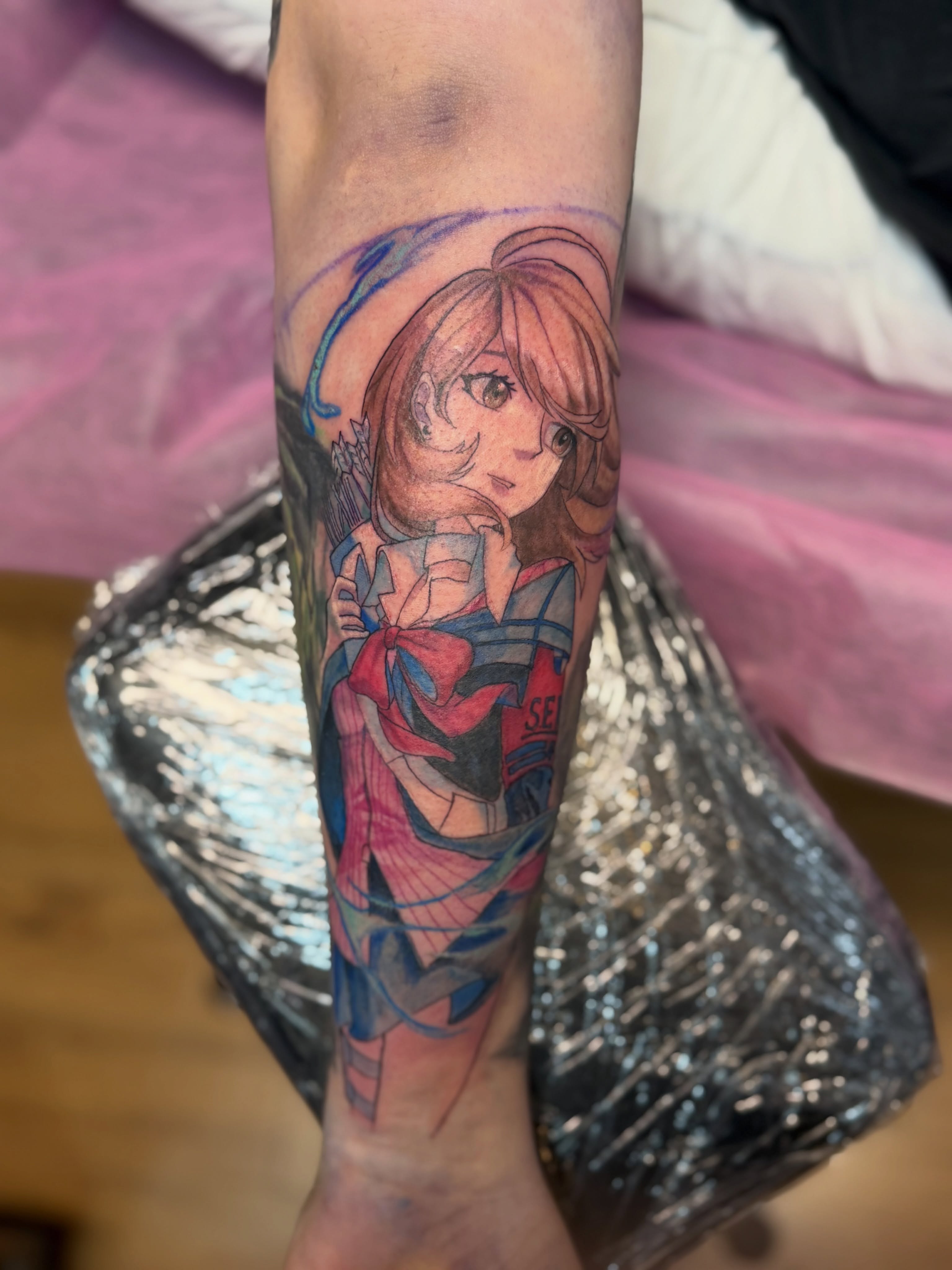 Tattoo by @thedavidlibert — anime, realism