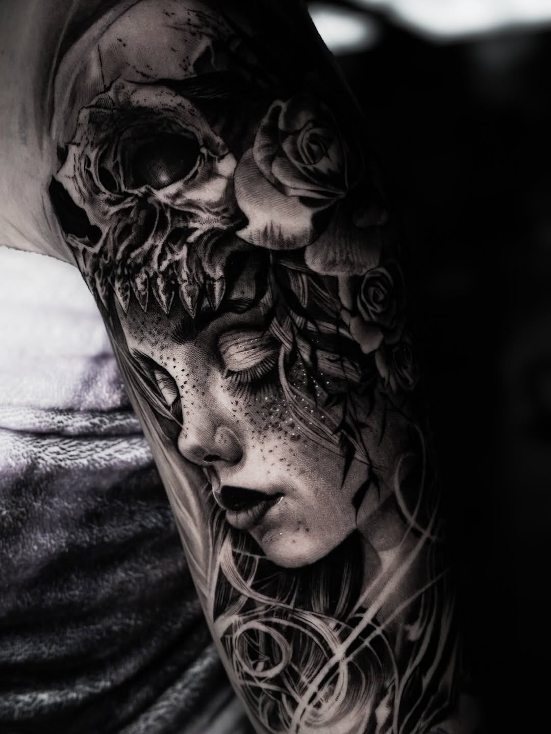 Tattoo by @myink.giingii — realism, black_and_grey