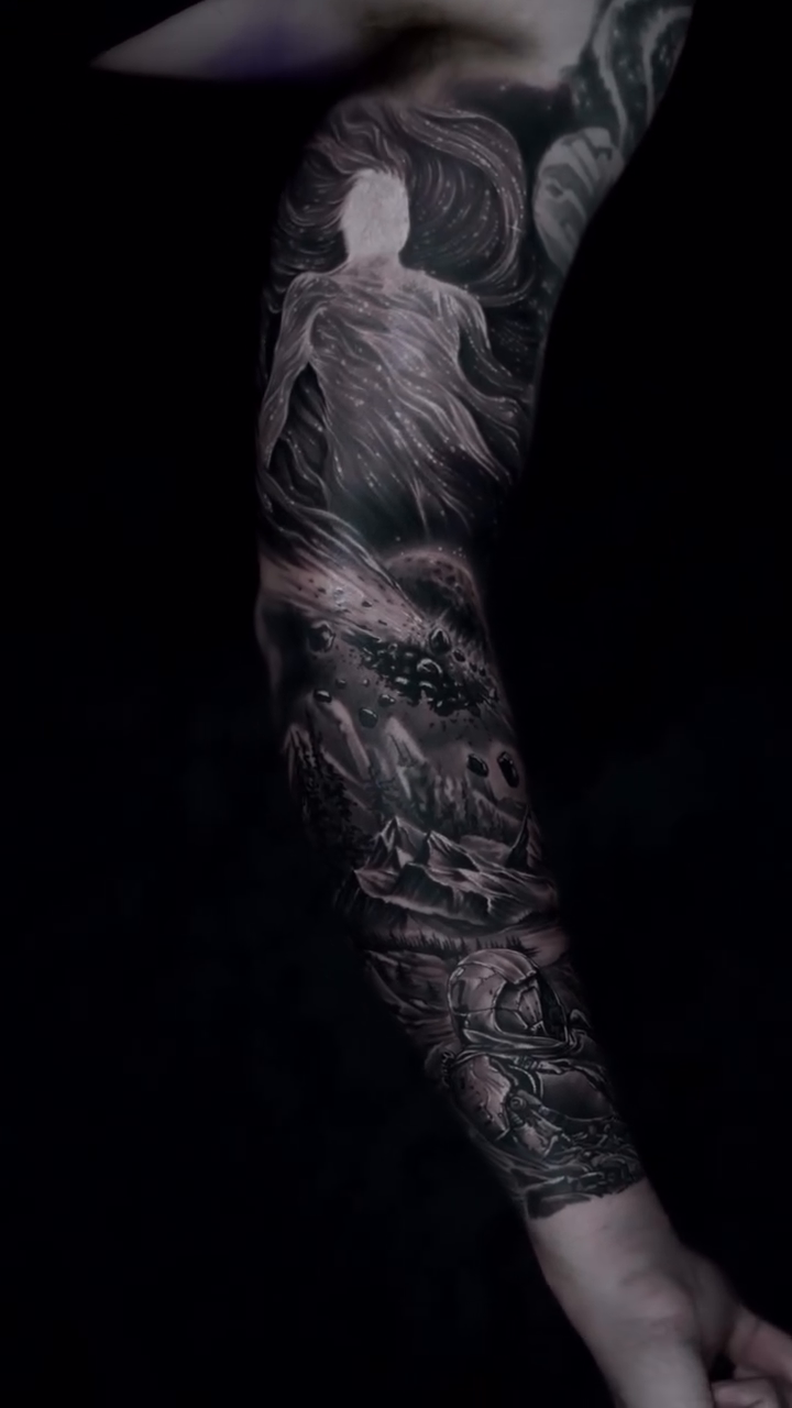 Tattoo by @tattooyasmany2012 — dark_realism, black_and_grey